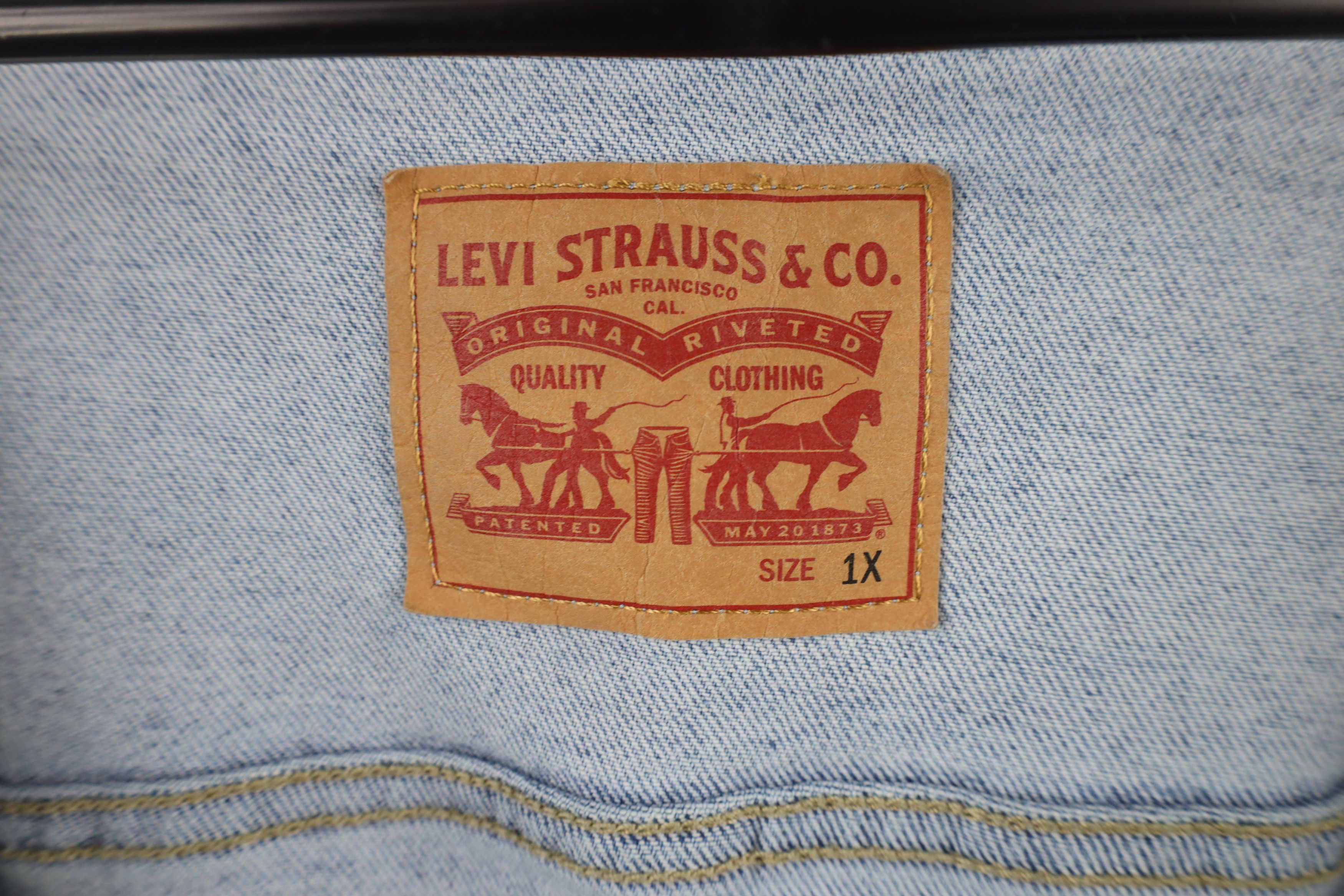 Levi's × Vintage Y2K Levis Stretch Full Button Denim Jean Trucker Jacket Size XL / US 12-14 / IT 48-50 - 12 Thumbnail