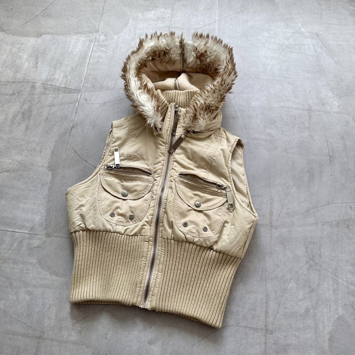 If Six Was Nine × Japanese Brand × Le Grande Bleu (L.G.B.) Vest LGB If Six Was Nine Style Faux Fur Zip Vintage Jacket Size S / US 4 / IT 40 - 2 Thumbnail