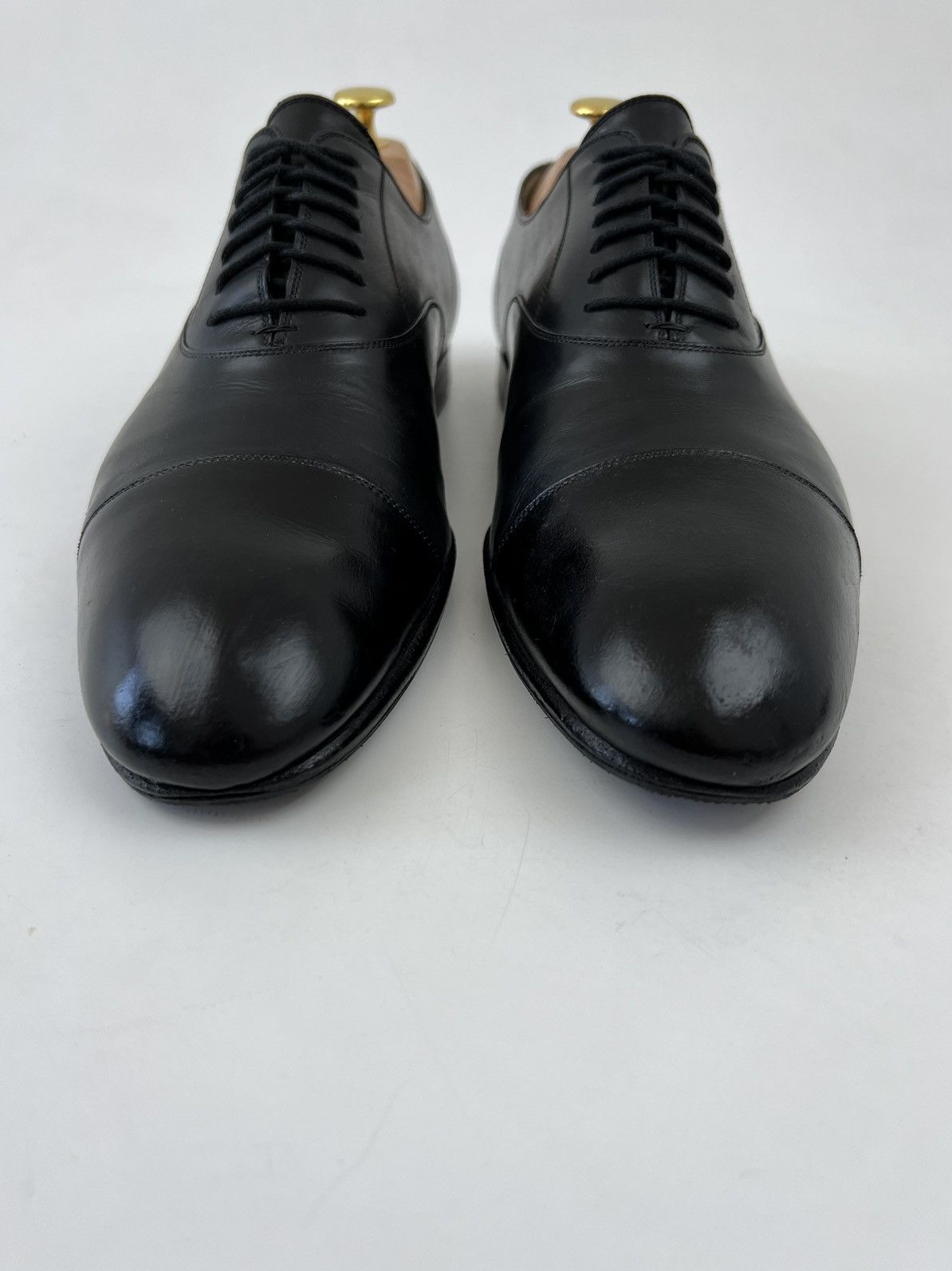 Gucci GUCCI Logo Lace Up Oxfords Leather Shoes Size US 11 / EU 44 - 5 Thumbnail