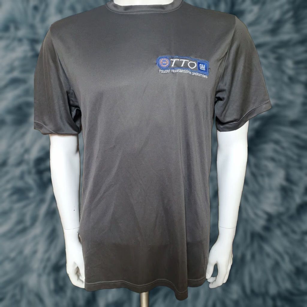 Vintage VINTAGE UAW GM Toledo Transmission Operations Performance T Shirt Large Gray Crew Neck Short Sleeve Mens Xdri Polyester Graphic Tee Size US L / EU 52-54 / 3 - 1 Thumbnail