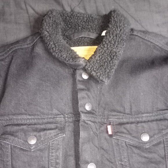 Levi's Levi's Premium Big E Fleece Lined Sherpa Denim Jean Jacket Size US XL / EU 56 / 4 - 1 Thumbnail