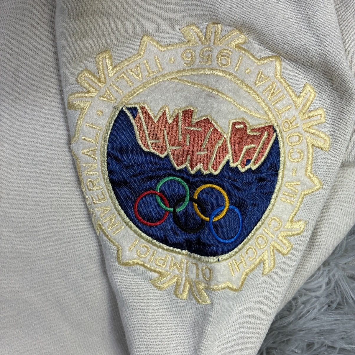 Adidas Mens Vintage Adidas Olympic Cortina D'Ampezzo Sweatshirt Size US XL / EU 56 / 4 - 4 Thumbnail