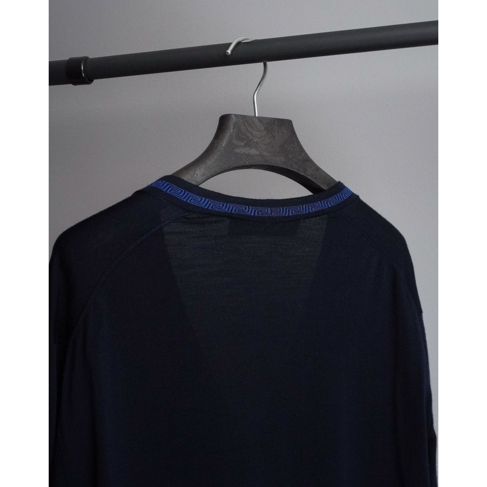 Versace Gianni versace medusa greca blue print cardigan sweater Size US M / EU 48-50 / 2 - 8 Thumbnail