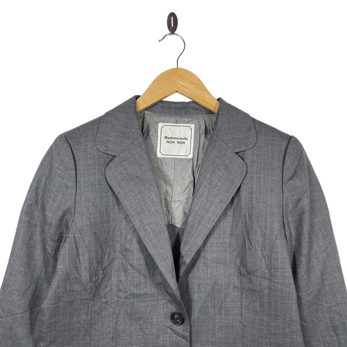 Mademoiselle Non Non Mademoiselle NON NON Grey Tailored Blazer Japan Designer Size 38R - 2 Thumbnail
