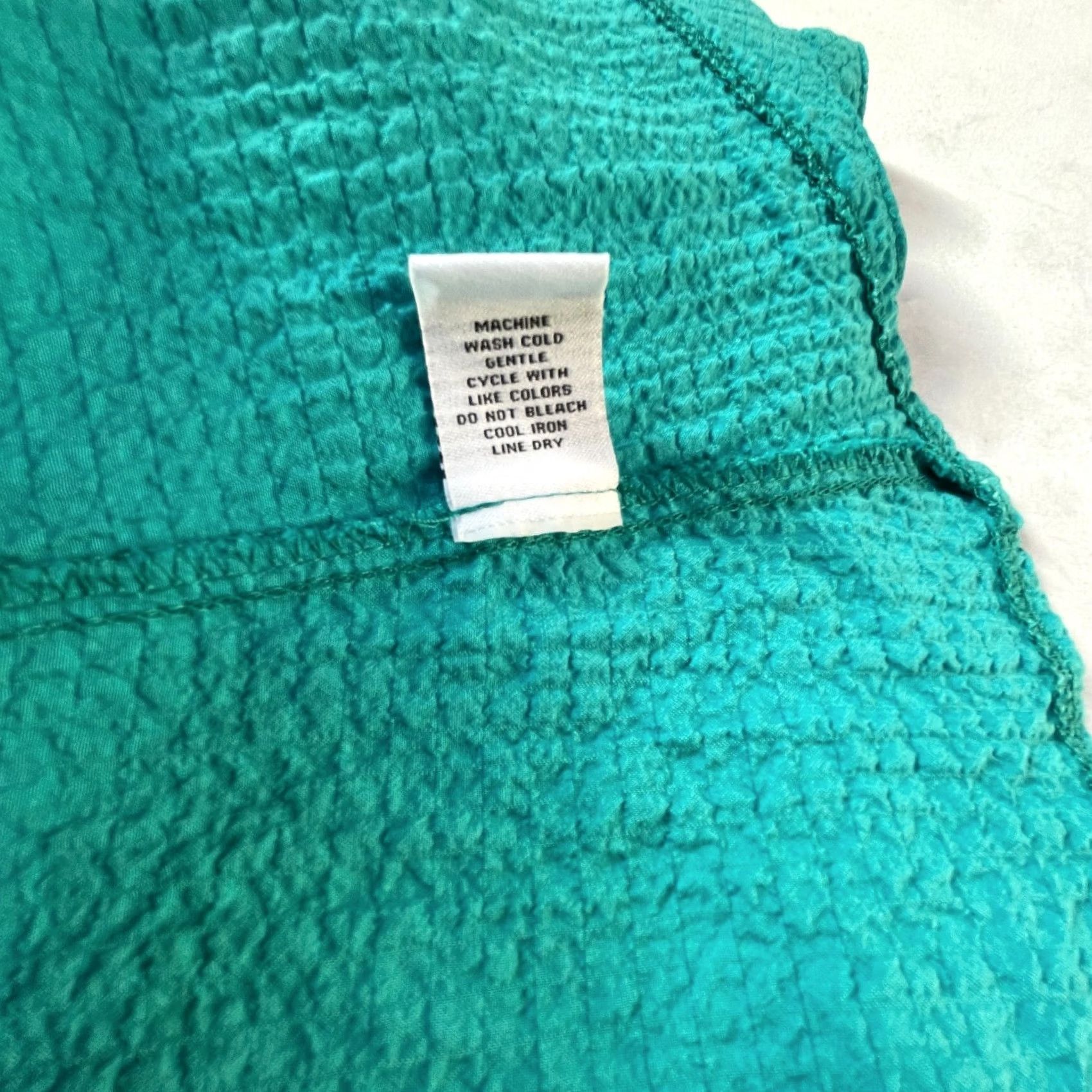 Habitat Habitat Womens Long Sleeve Button-Down Blouse Top Large Turquoise Lightweight Size L / US 10 / IT 46 - 4 Thumbnail