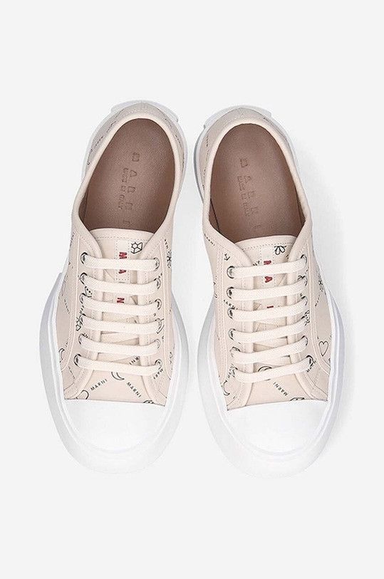 Marni o1y1125 Low-Top Sneakers in Beige/Black Size US 9 / IT 39 - 4 Thumbnail