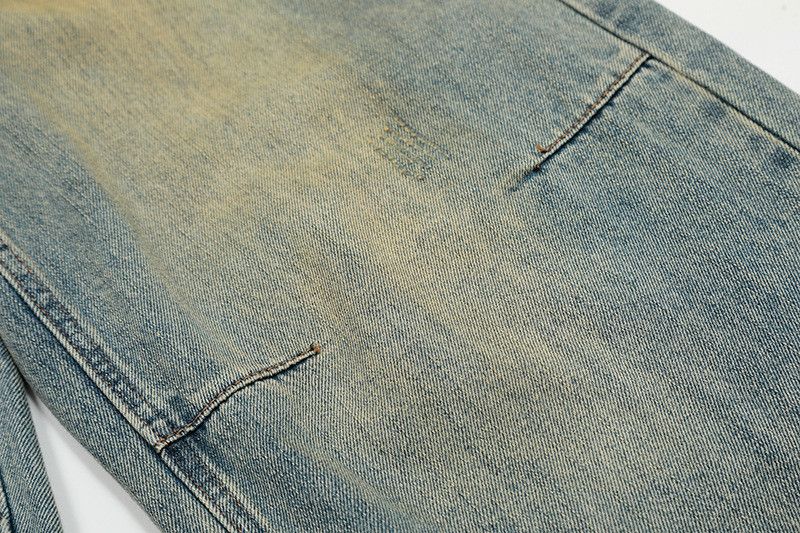 Vintage Men's Retro Street Loose Washed Distressed Straight Jeans Size US 32 / EU 48 - 5 Thumbnail