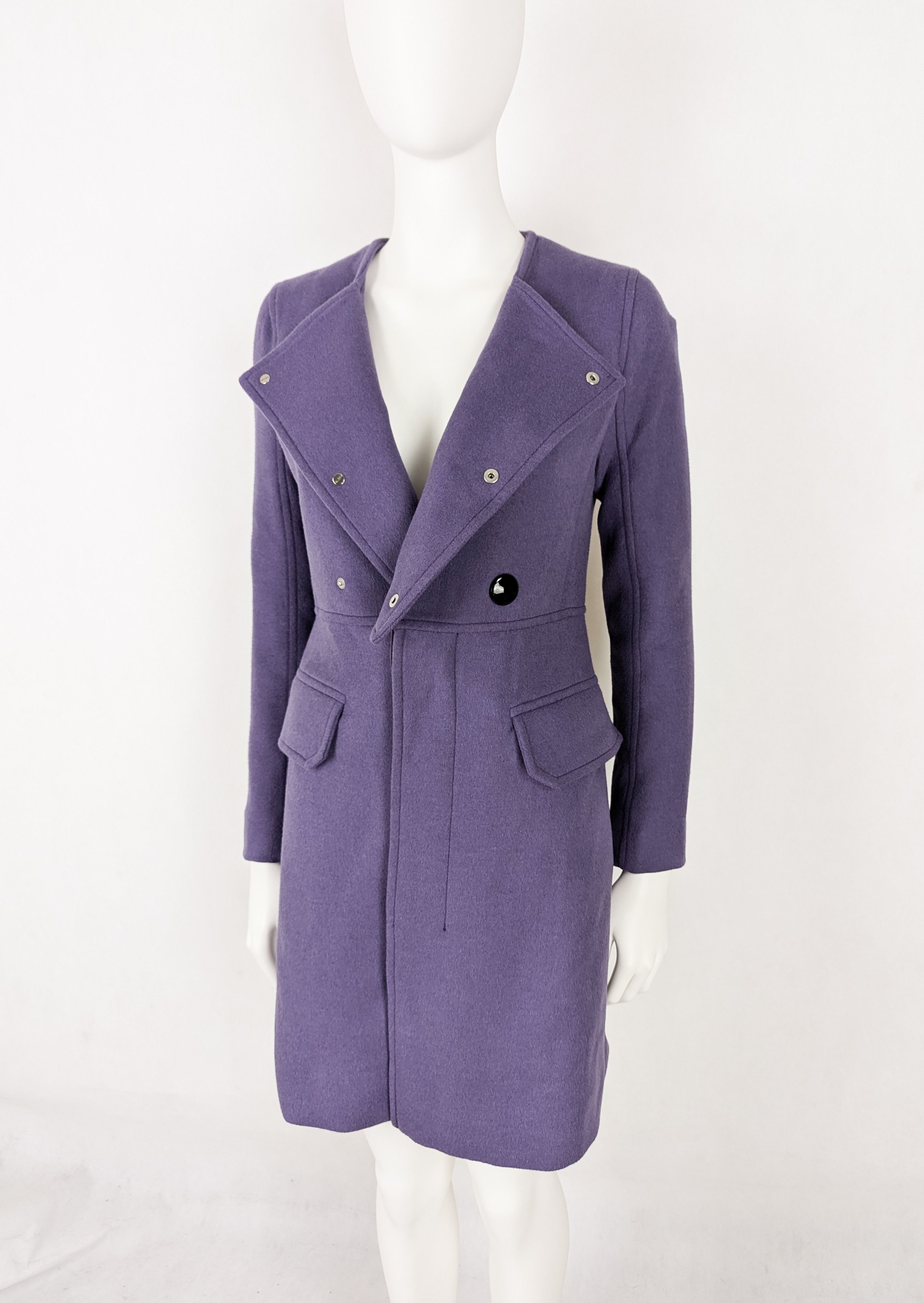 Bally Bally lilac wool coat Size S / US 4 / IT 40 - 5 Thumbnail