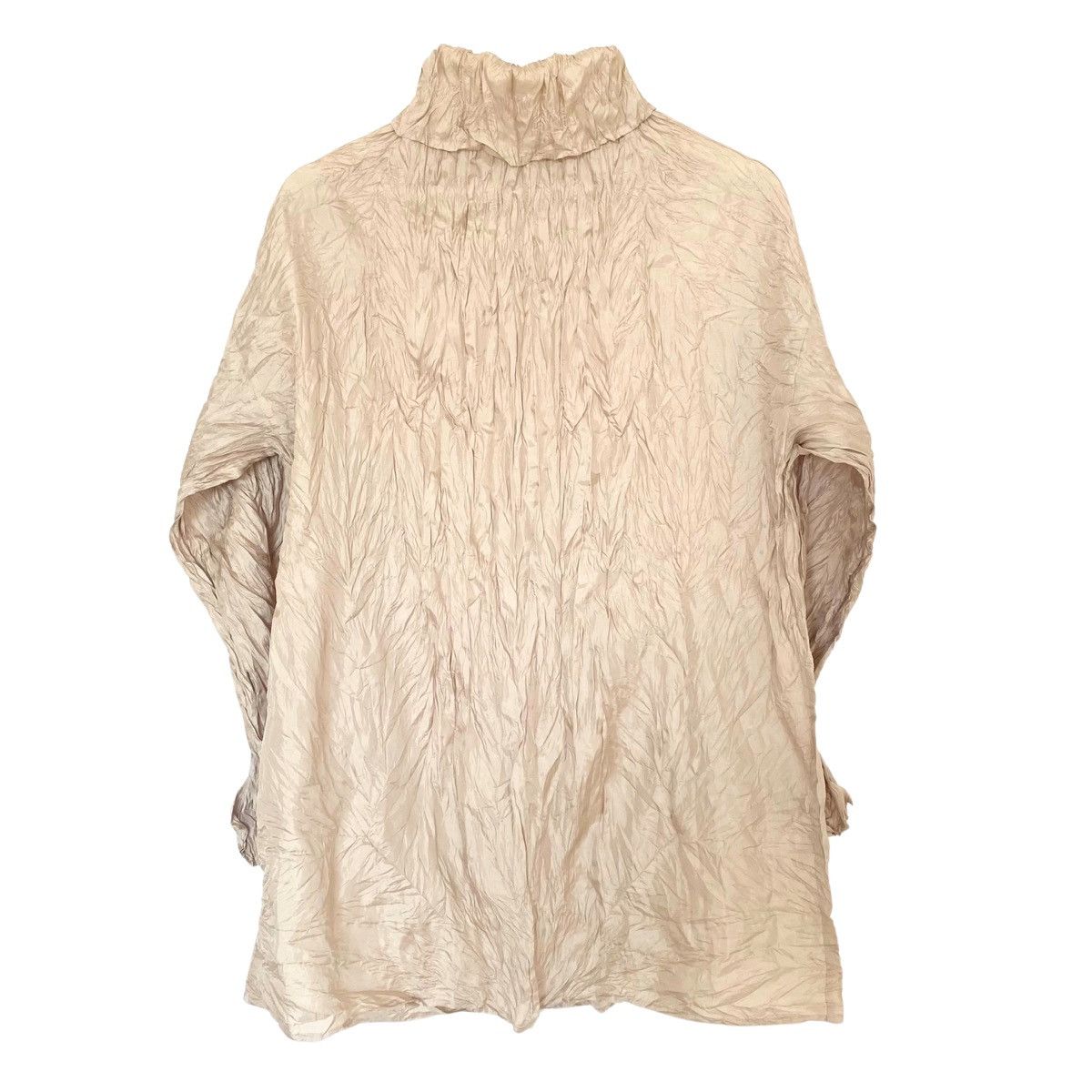 Issey Miyake Issey Miyake 90s Beige Whipped Pleat Top Size ONE SIZE - 3 Thumbnail