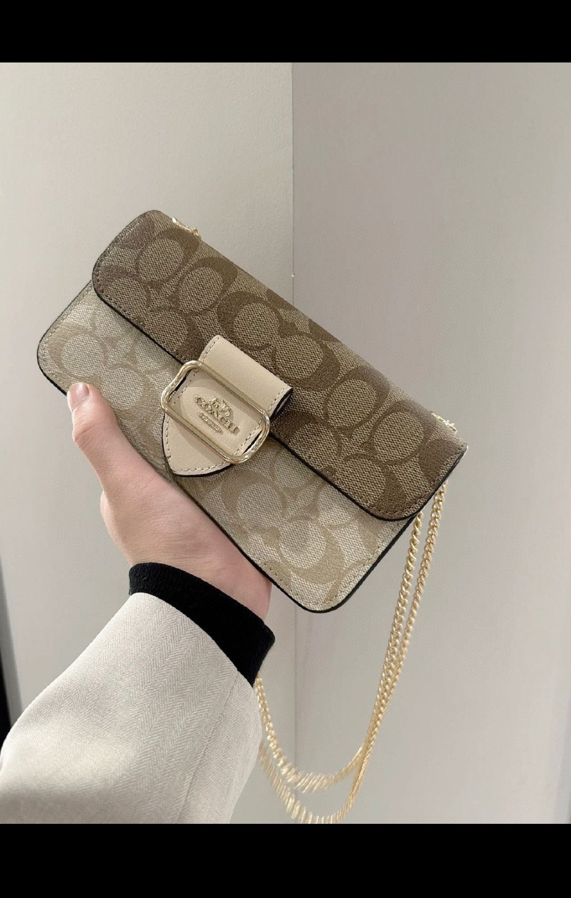 Morgan Crossbody In Blocked Signature Canvas