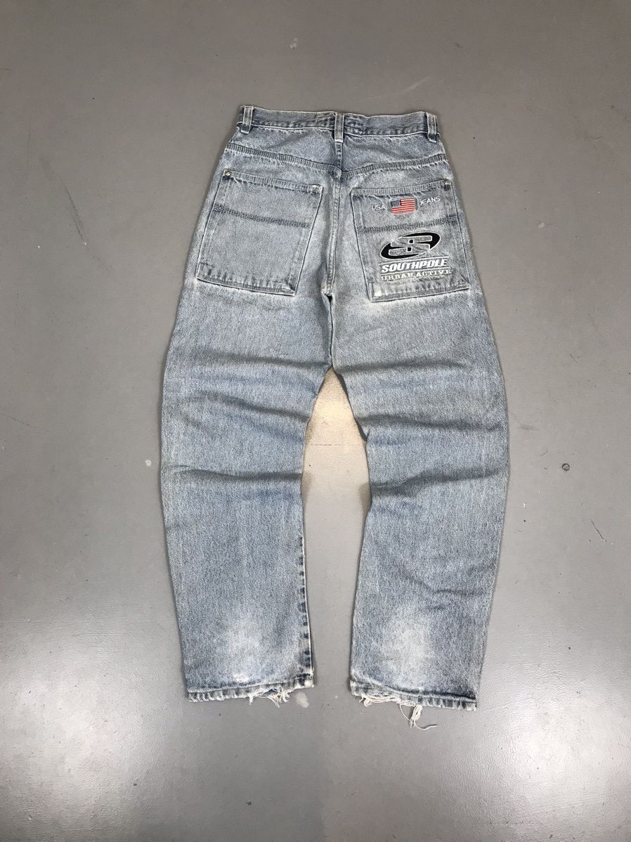 JNCO × Southpole × Vintage Vintage Southpole spell out embroidered faded denim Size US 30 / EU 46 - 7 Thumbnail
