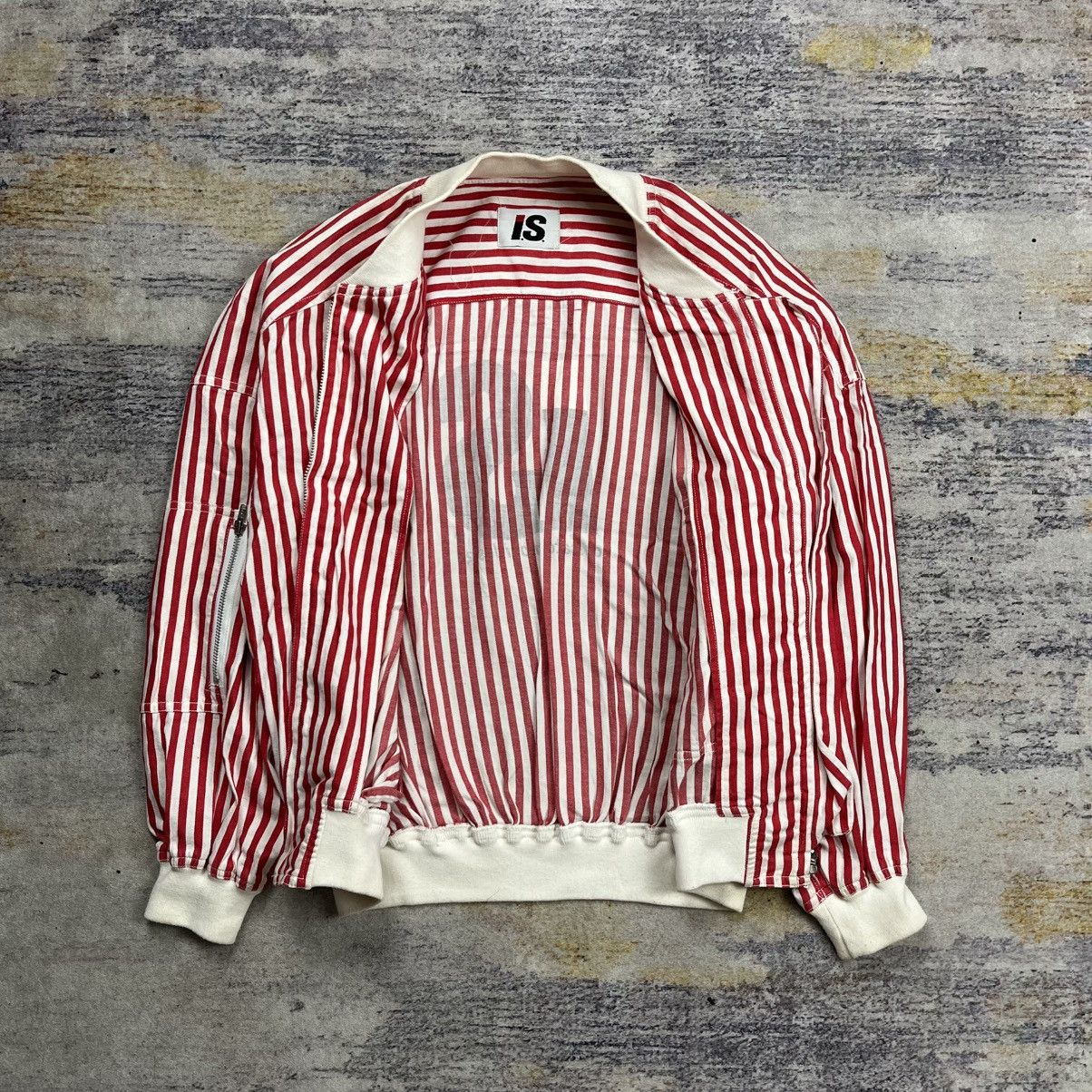 Issey Miyake Vintage 90s Issey miyake stripe red bomber jacket Size US M / EU 48-50 / 2 - 8 Thumbnail
