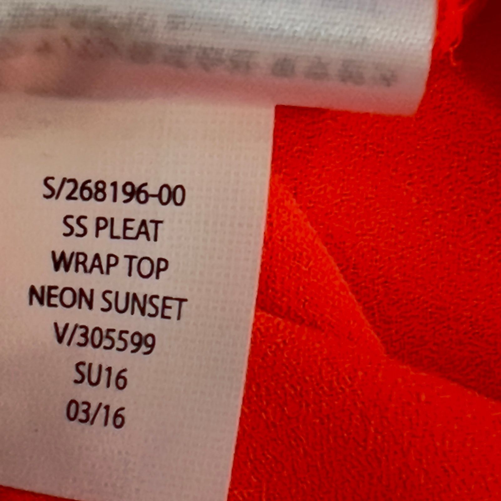 Banana Republic Banana Republic Wrap Top Pet XS Neon Sunset Ruched Size XS / US 0-2 / IT 36-38 - 5 Thumbnail