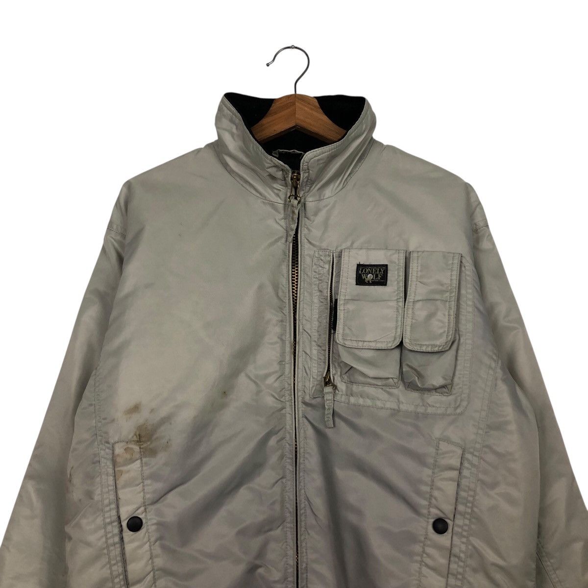 Japanese Brand 📌Vintage Bomber Jacket Tactical Design Lonely Wolf Size US M / EU 48-50 / 2 - 4 Thumbnail