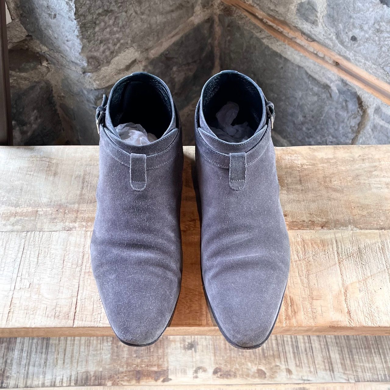 Saint Laurent Paris Saint Laurent Grey Suede London Jodhpur Boots Size US 8.5 / EU 41-42 - 2 Thumbnail