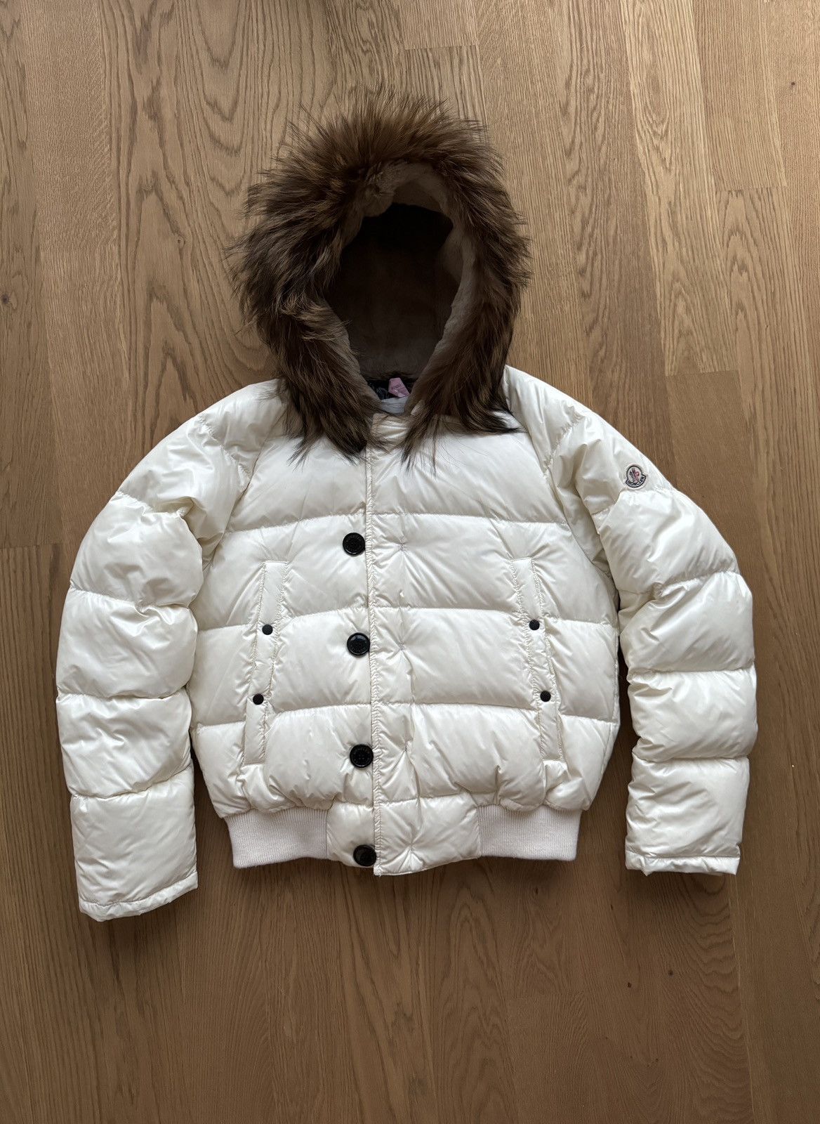 image of Moncler Woman’S Down Jacket (M) in White, Women's (Size Medium)