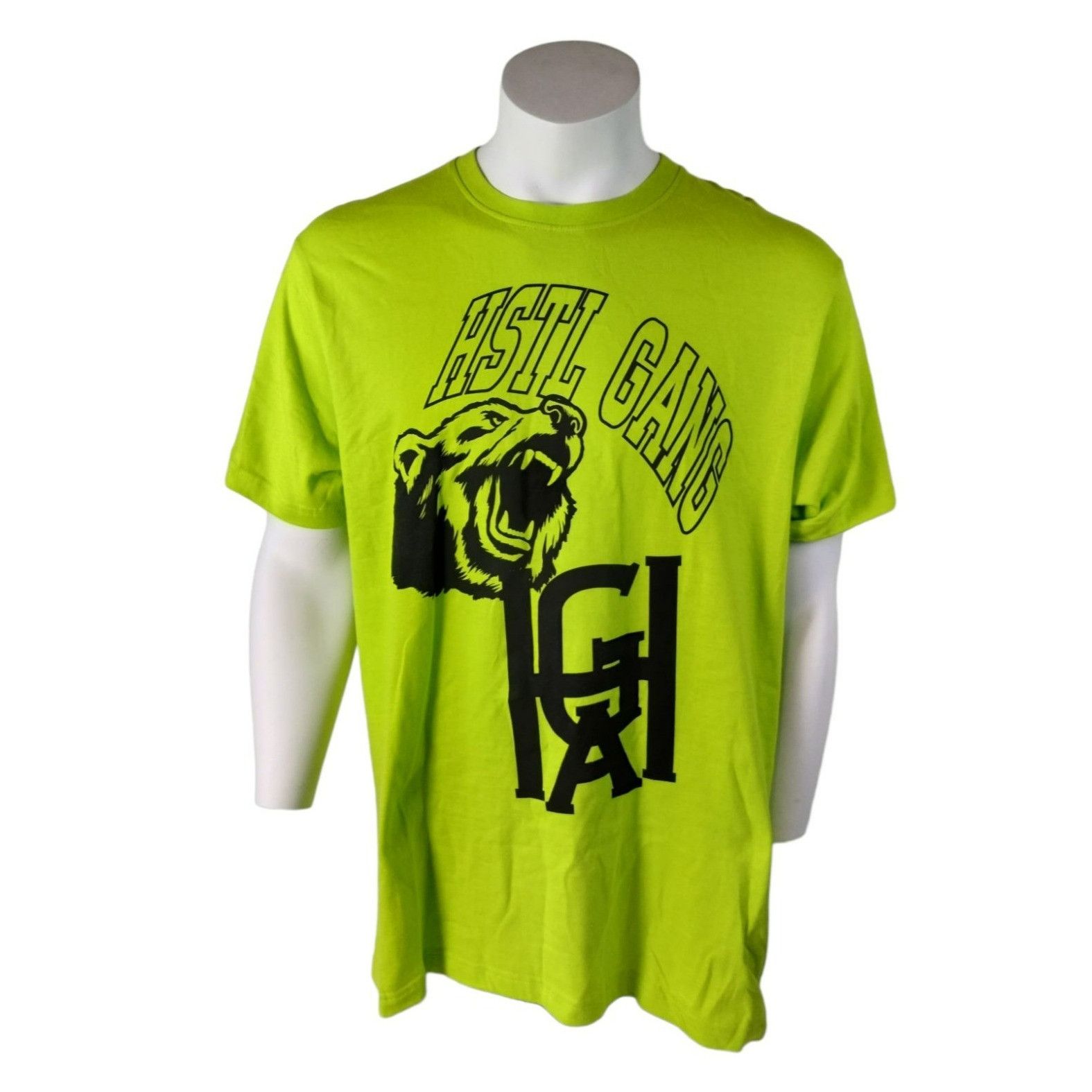 Hustle Gang Hustle Gang Mens Large Acid Lime Sweet Tooth Grizzly Bear Gr Size US L / EU 52-54 / 3 - 2 Thumbnail