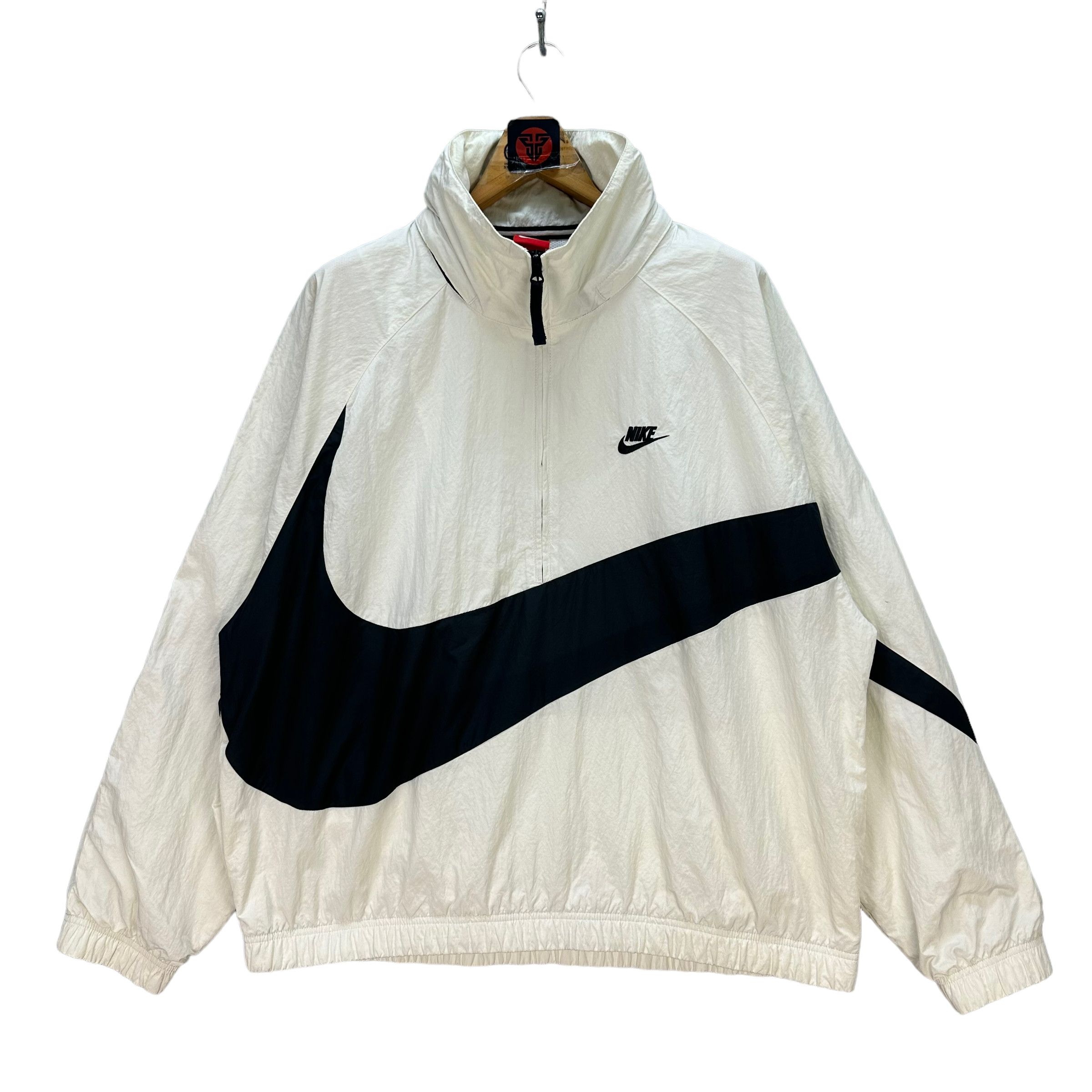 Nike big swoosh half best sale zip jacket