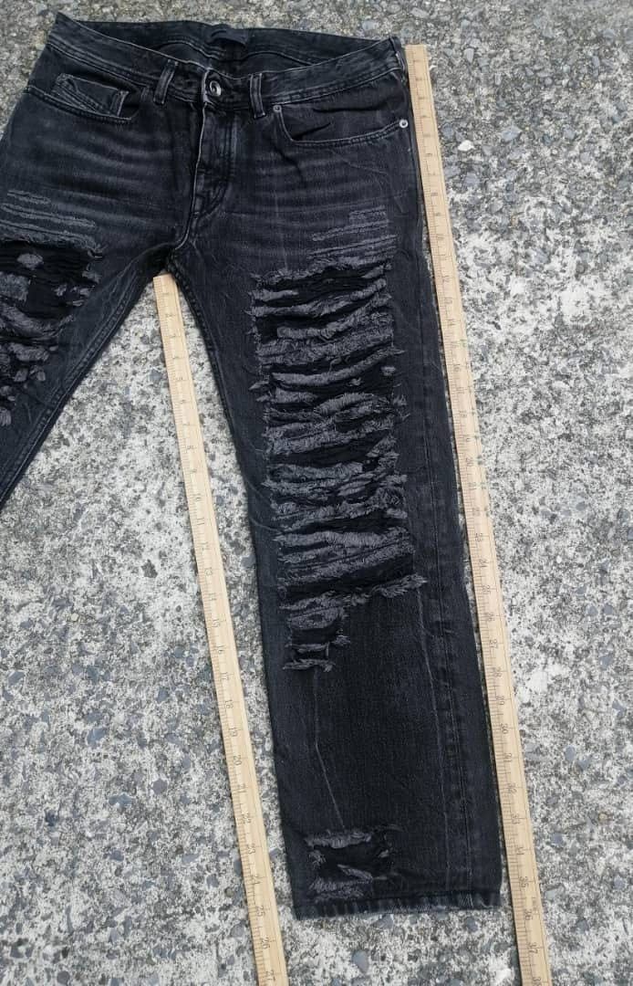 Diesel Black Gold × If Six Was Nine Diesel Black Gold Distressed Black Jeans Size US 34 / EU 50 - 13 Thumbnail