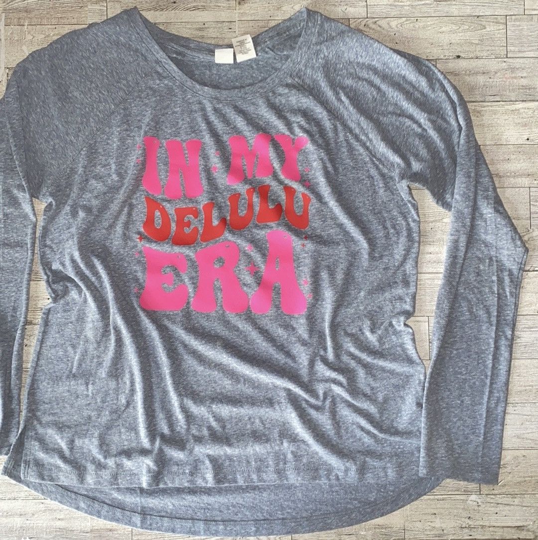 Artisan Outfitters “In My Delulu Era”, Custom, Upcycled, Long Sleeve Tee Size L / US 10 / IT 46 - 6 Thumbnail