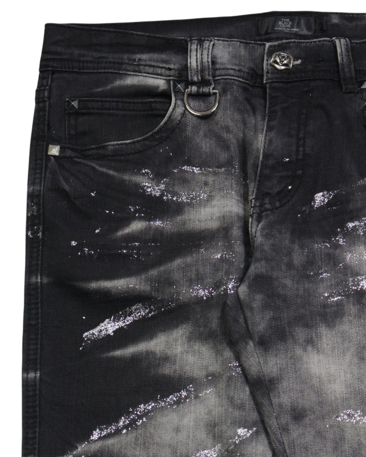 If Six Was Nine 2000S THE BLACK GENE SKULL JEANS Size US 30 / EU 46 - 6 Thumbnail