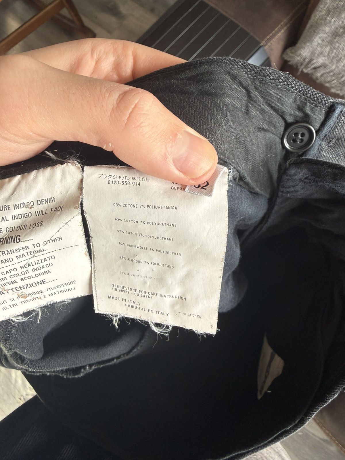Prada Slim Black Indigo Denim Jeans Size US 32 / EU 48 - 12 Thumbnail