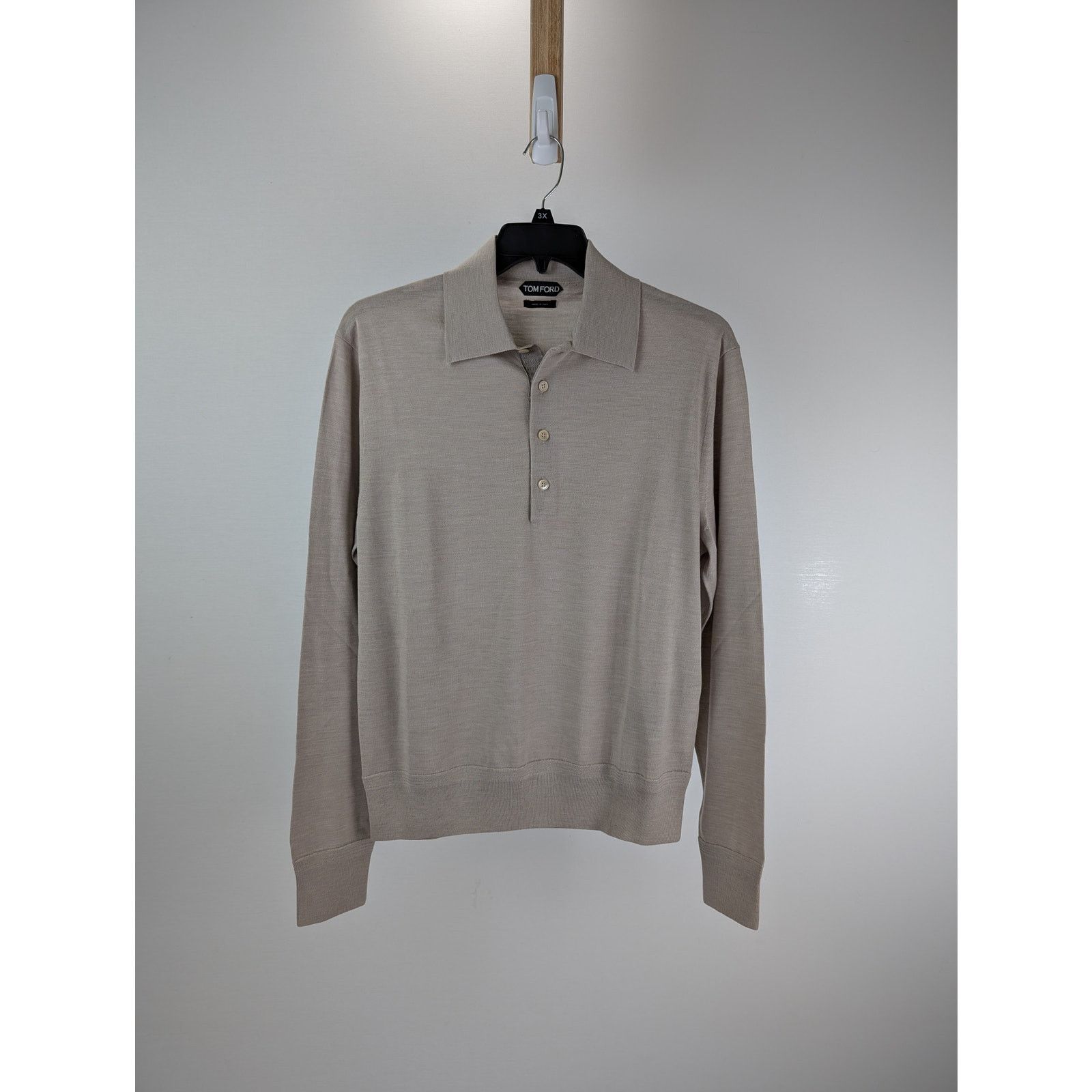 Tom Ford o1rshd1 Q:3 / Polo Shirt in Light Brown Size US L / EU 52-54 / 3 - 6 Thumbnail