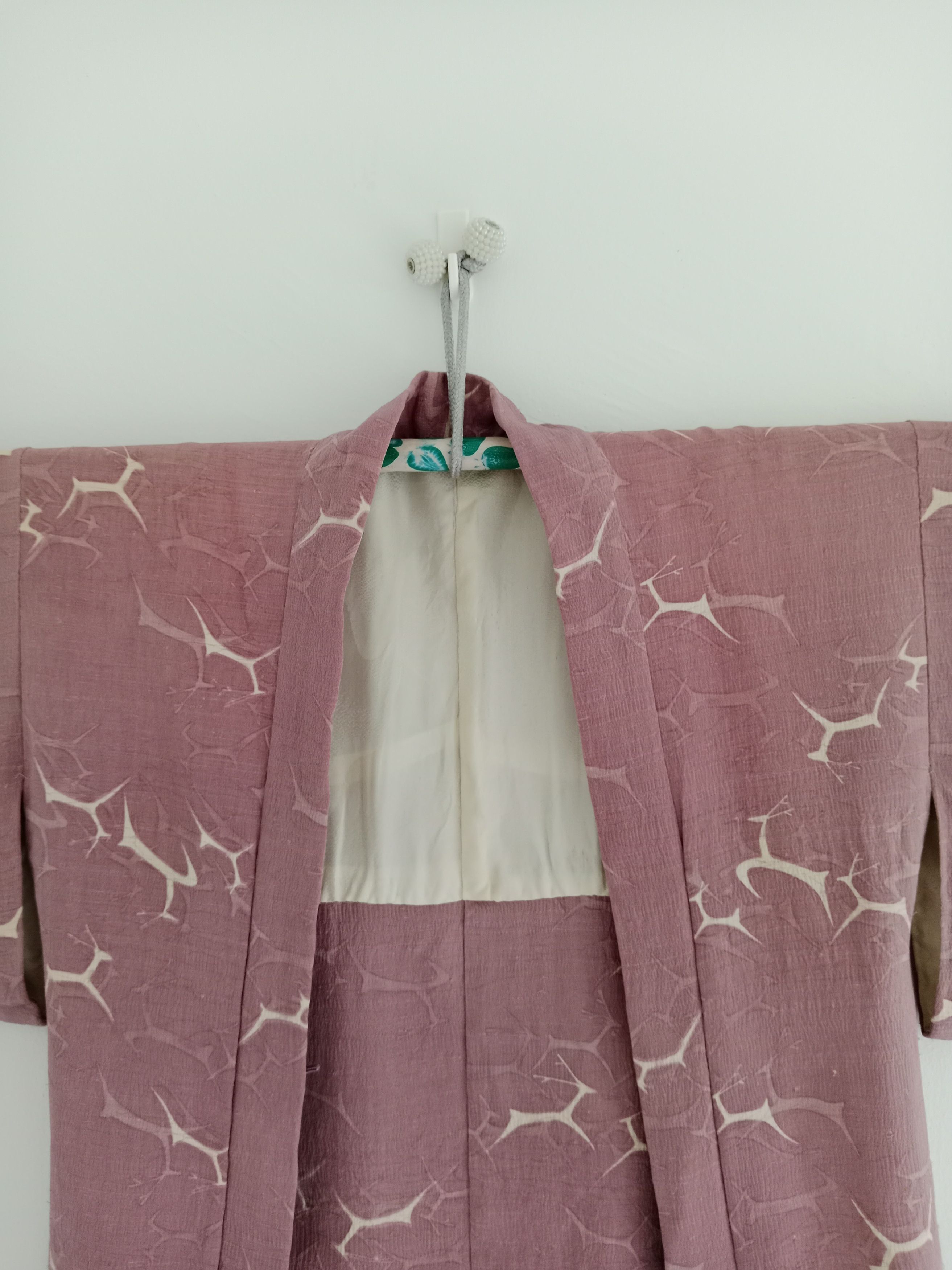 Japanese Brand Vintage Haori Silk Kimono Deere Motif Japanese Style Size US L / EU 52-54 / 3 - 4 Thumbnail