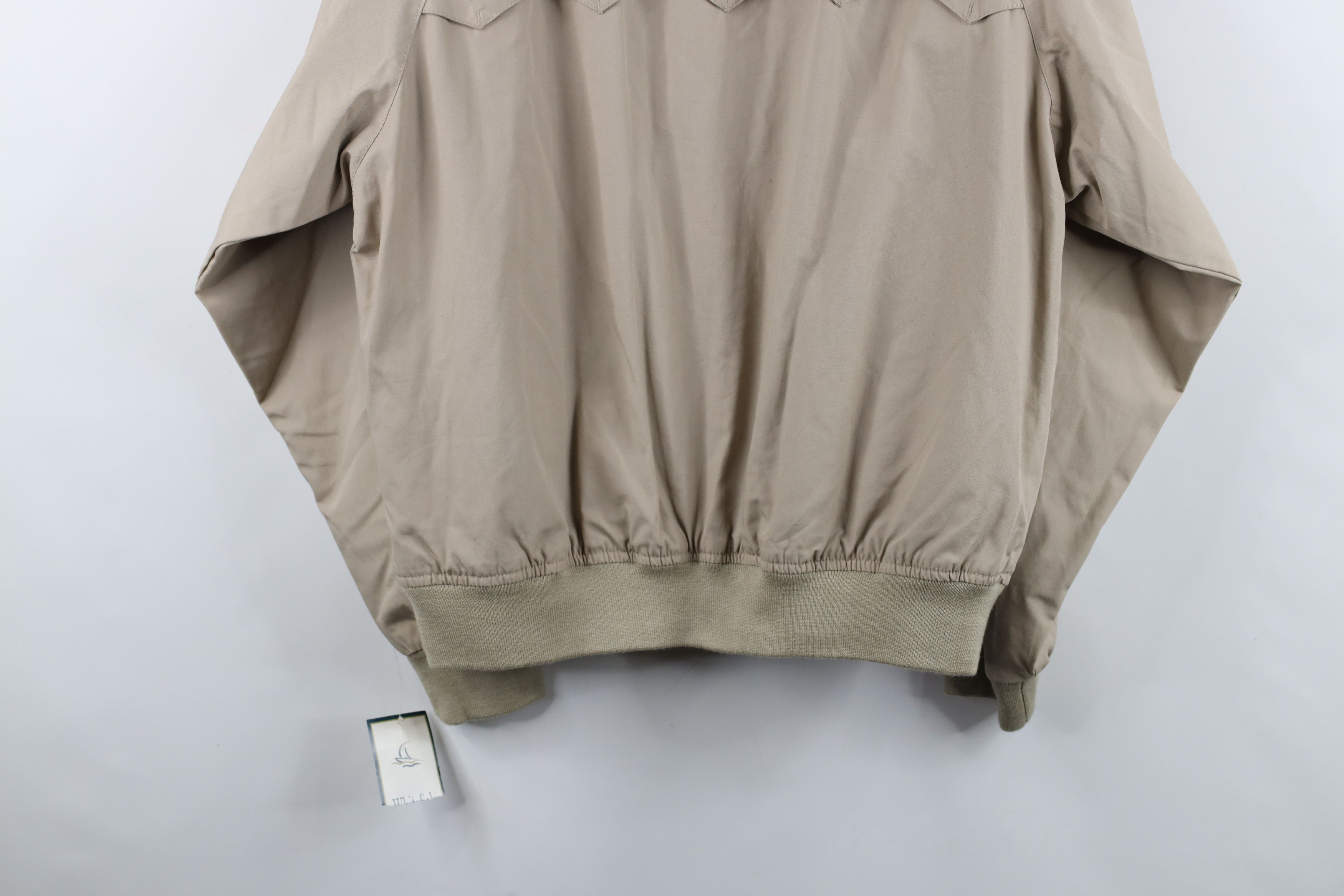 Vintage Deadstock Vintage 90s Streetwear Racer Bomber Jacket Beige Size US L / EU 52-54 / 3 - 15 Thumbnail