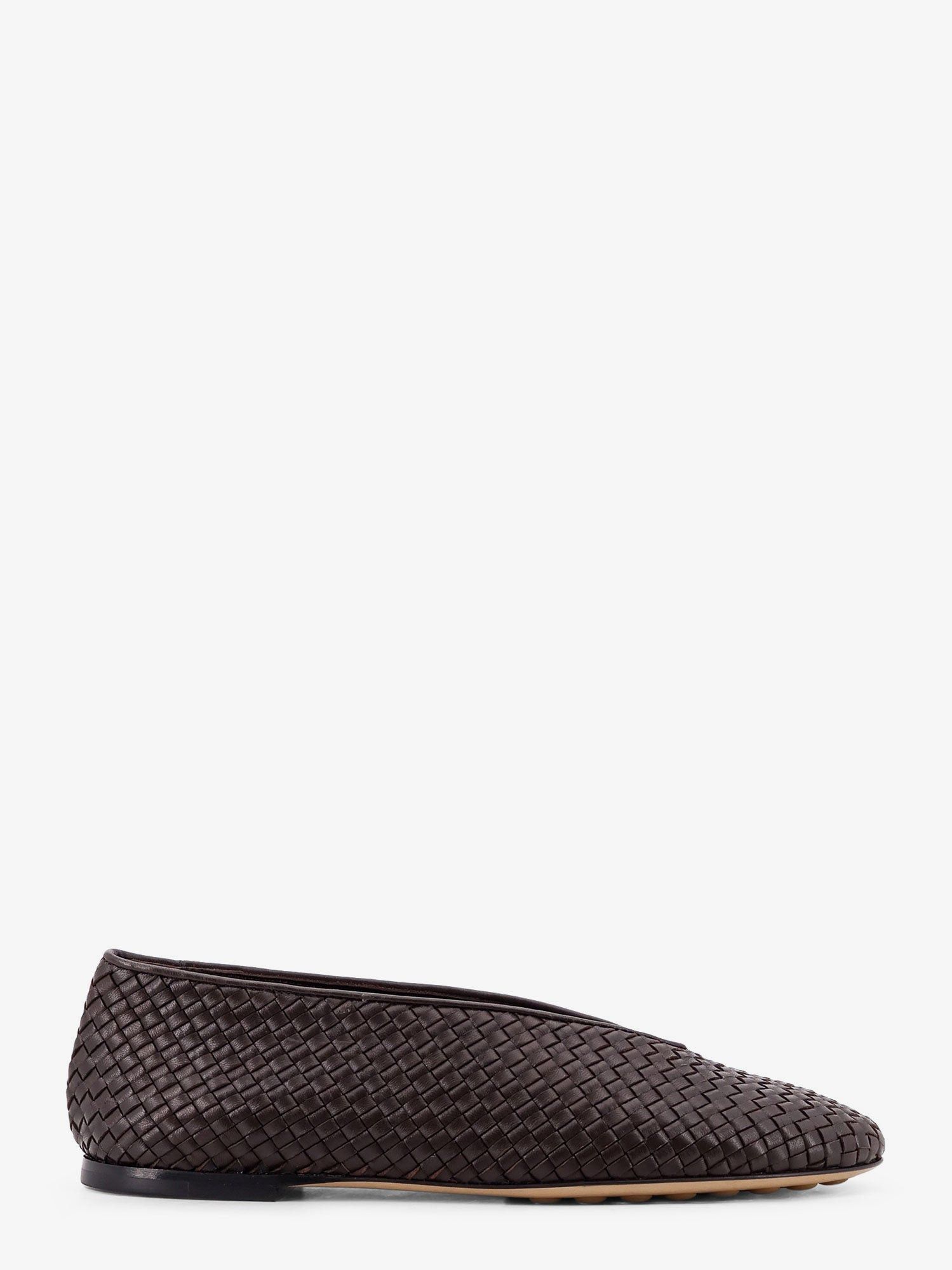 Bottega Veneta Rosa Woven Leather Ballerinas Shoes, Women's (Size 6)