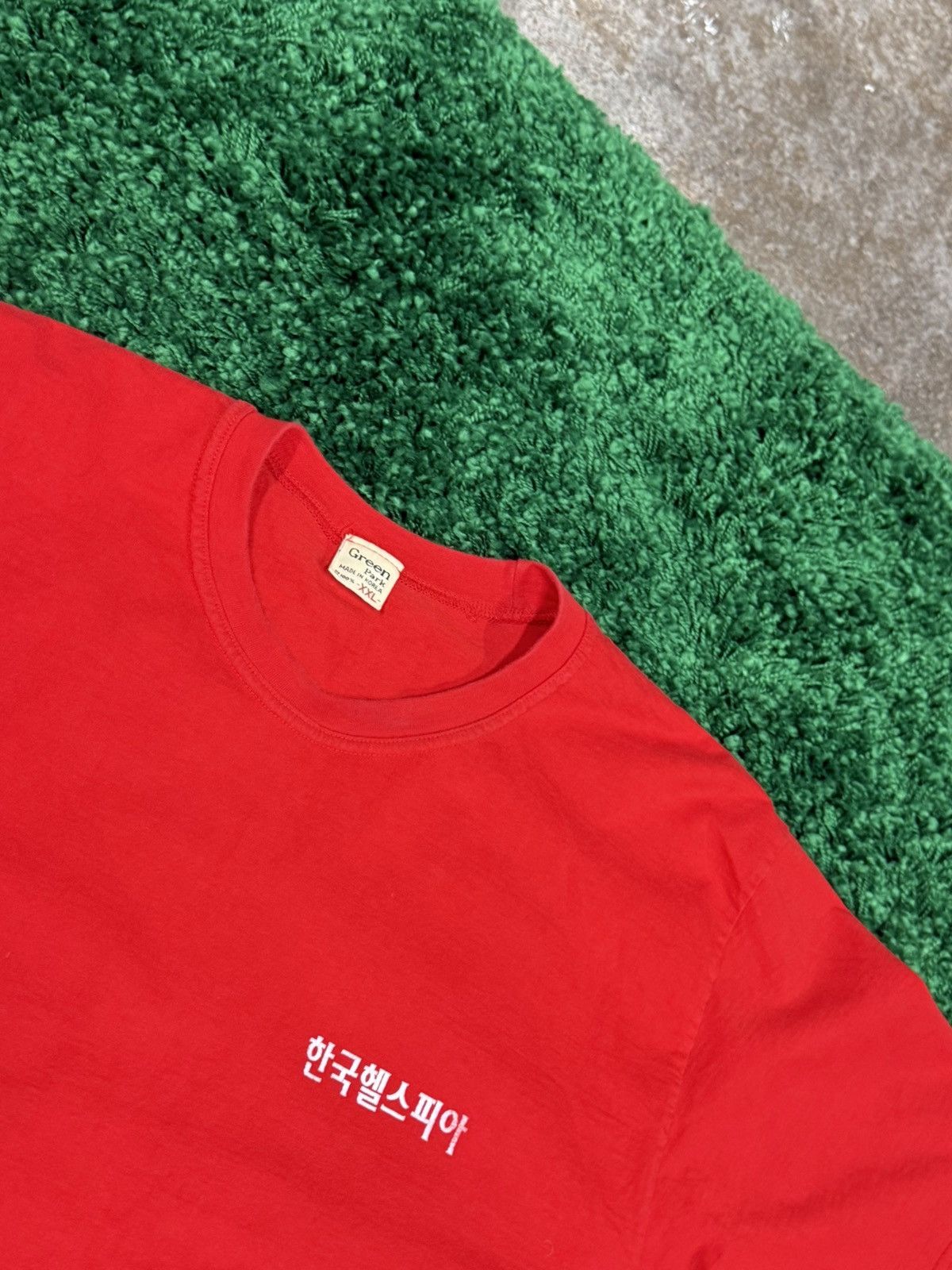 Vintage Vintage Retro Korea Korean Logo Workwear Tee Red 2XL XXL Size US XXL / EU 58 / 5 - 2 Thumbnail