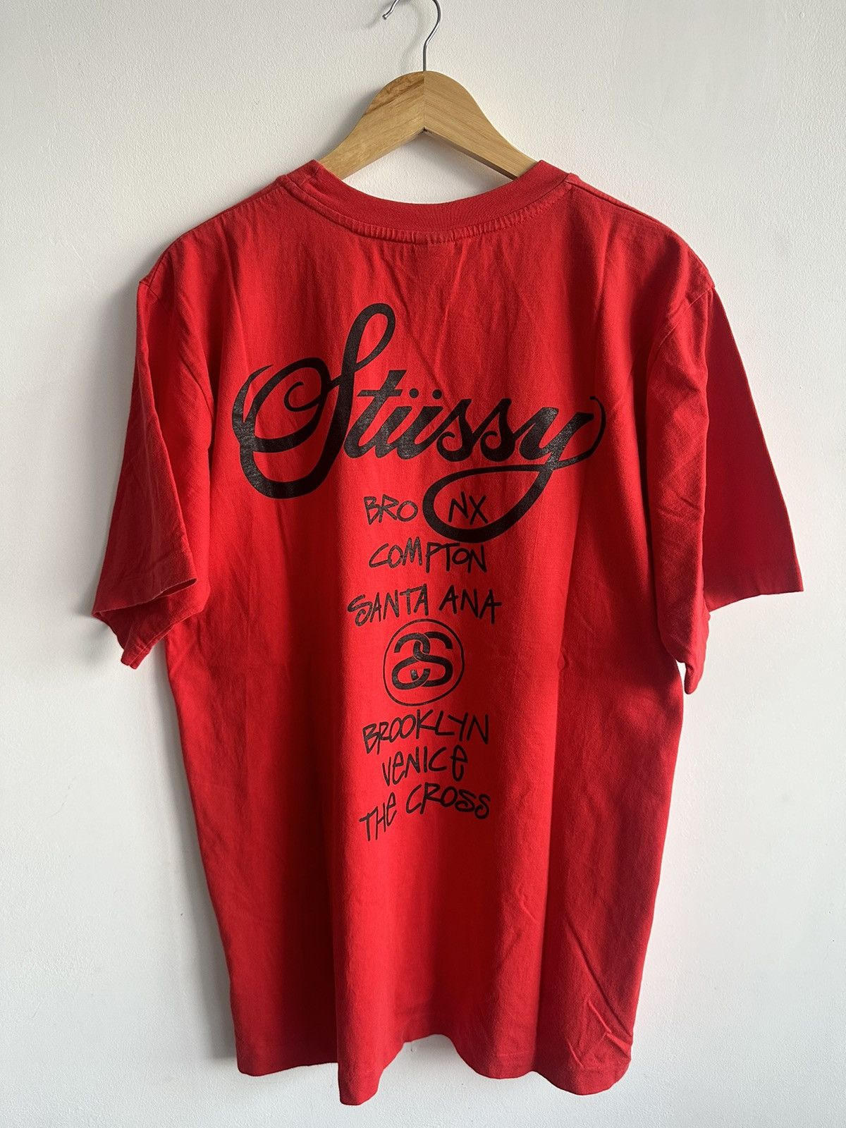 Stussy × Vintage Vintage 90’s Stussy World Tour Single Stitch USA Tshirt Size US L / EU 52-54 / 3 - 2 Thumbnail