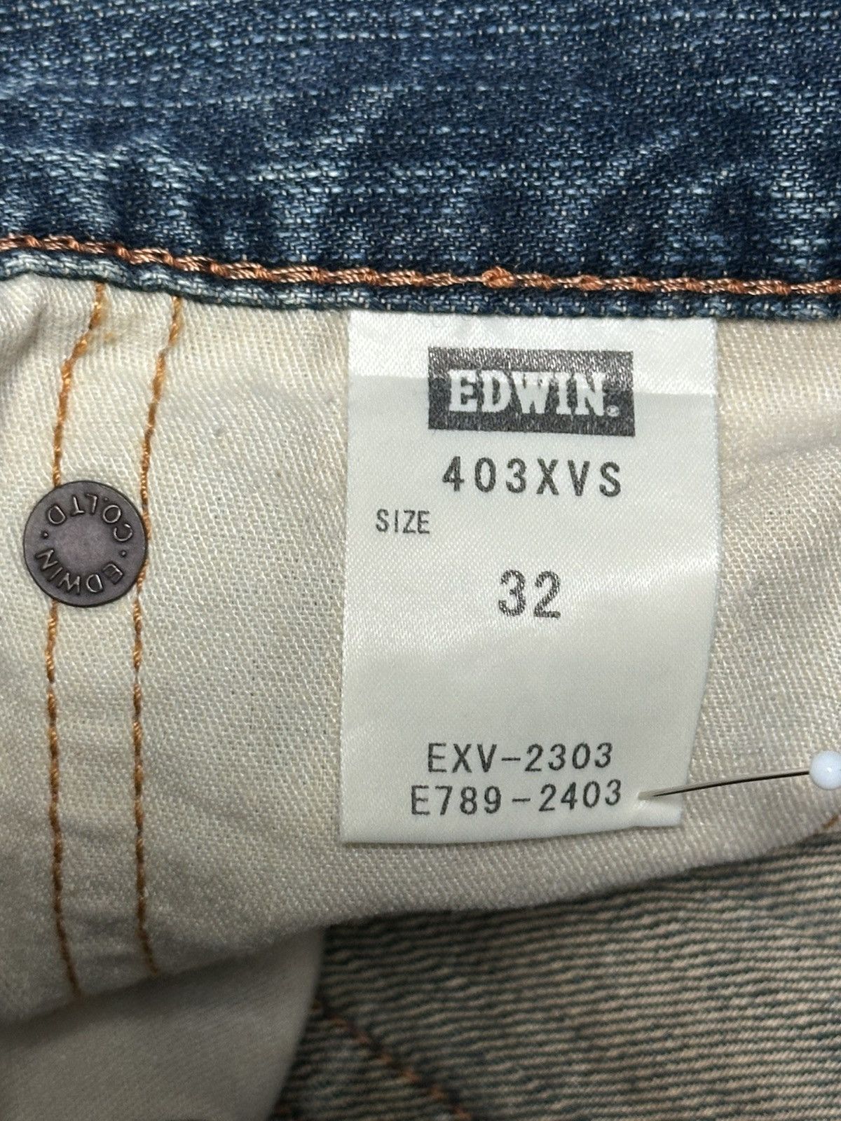 Edwin Edwin 403XVS Jeans | Authentic Denim | Rare Orange Stitching Size US 35 - 18 Thumbnail