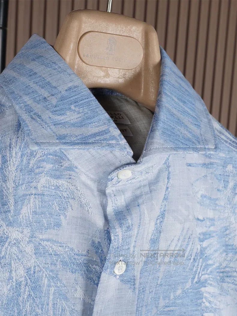 Brunello Cucinelli Brunello Cucinelli Linen Blended Shirt Size US M / EU 48-50 / 2 - 3 Thumbnail