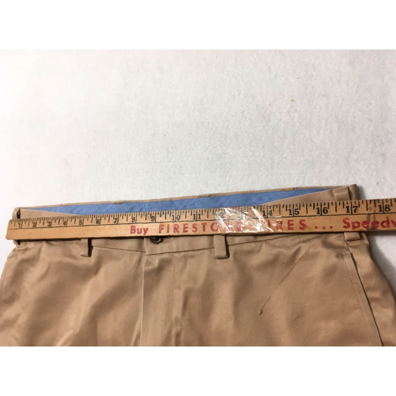 Brooks Brothers Brooks Brothers Clark Fit Advantage Chino Pants Mens 34x28 Beige Flat Front Regular Straight Belt Loops K Size US 34 / EU 50 - 5 Thumbnail