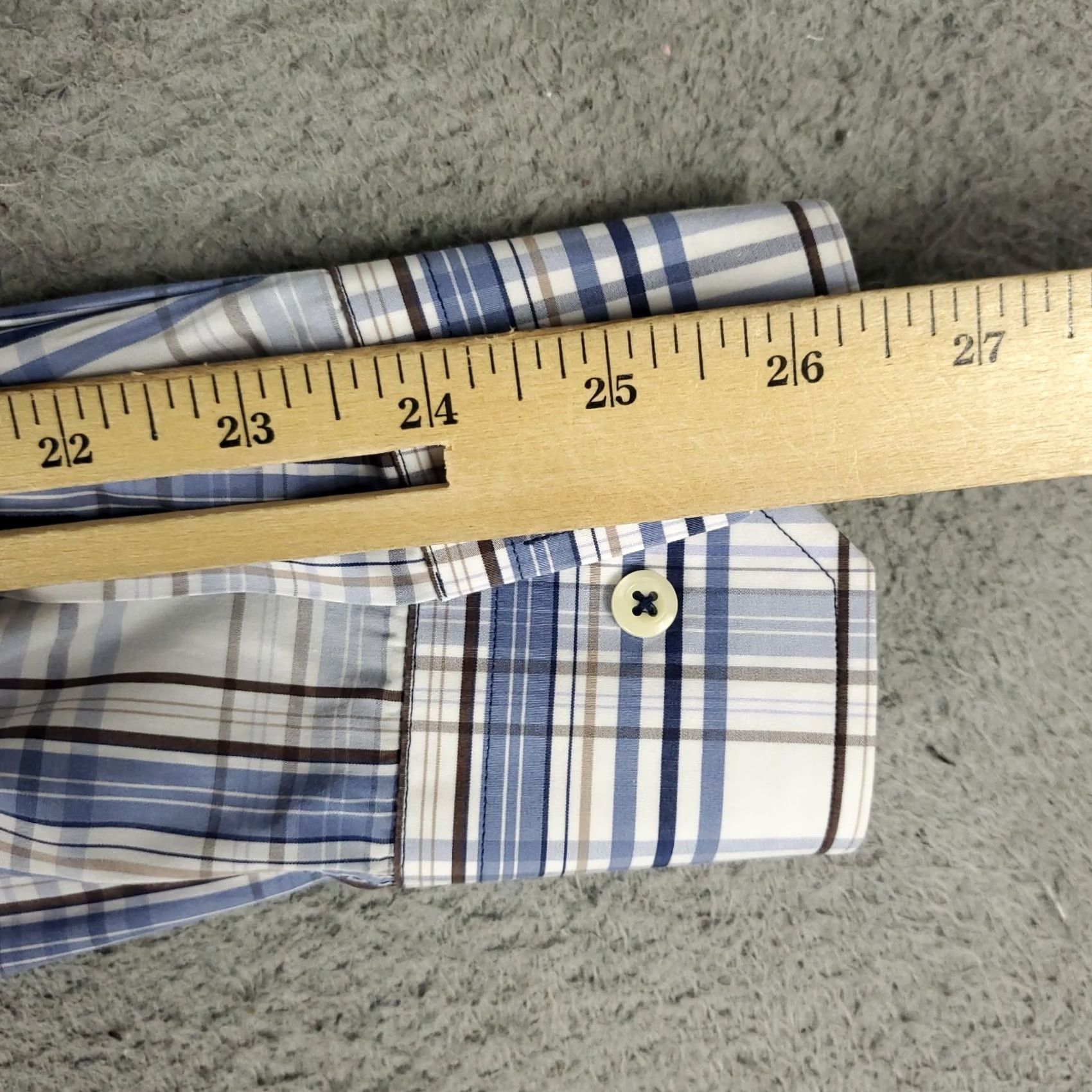 David Donahue David Donahue Shirt Mens Large Blue Plaid Casual Button Up Long Sleeve Size US L / EU 52-54 / 3 - 6 Thumbnail