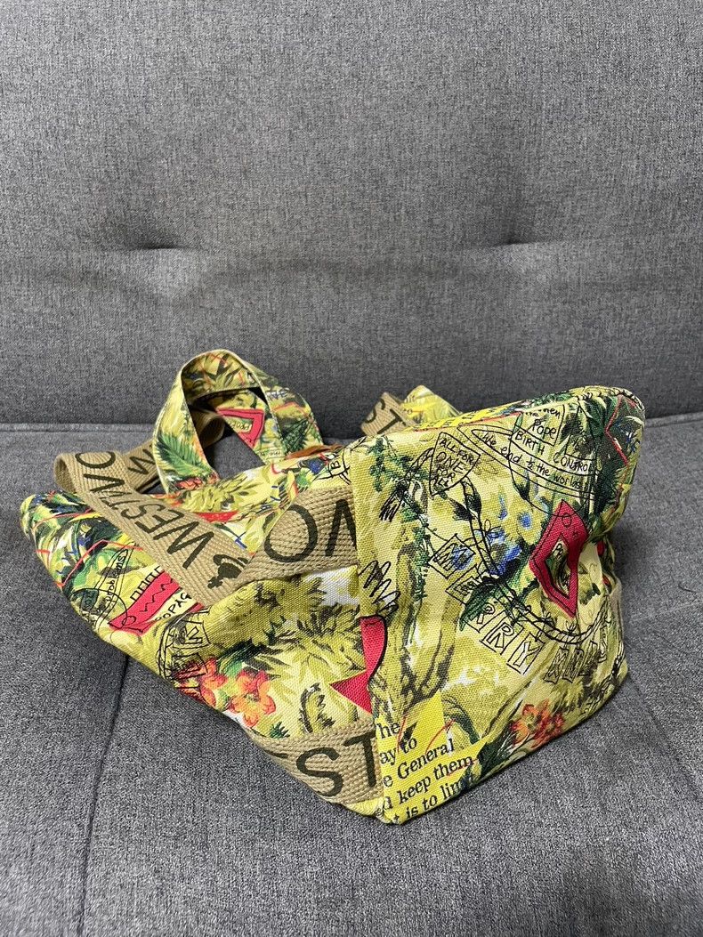 Vivienne Westwood Vivienne Westwood size os Green dual-use canvas tote bag, s Size ONE SIZE - 5 Thumbnail