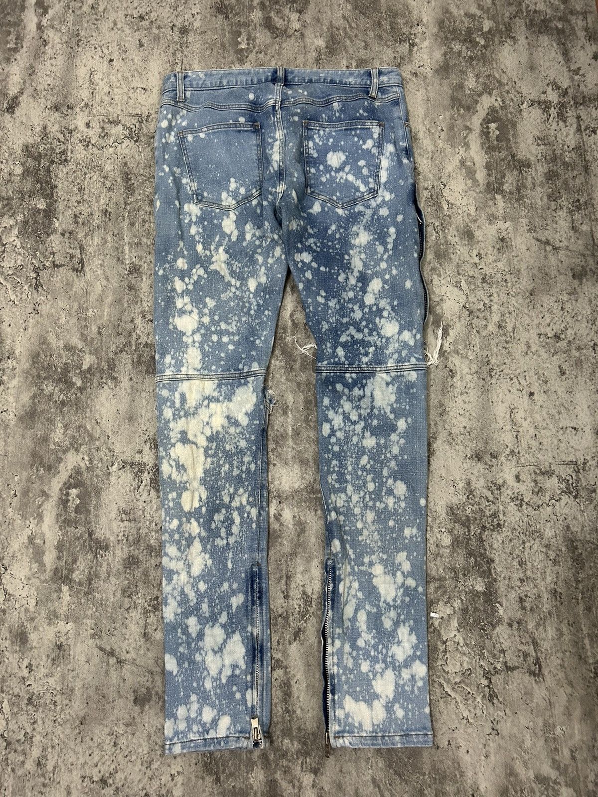 Japanese Brand Halo Tokyo Japan Acid Wash Distressed Jeans Size US 33 - 2 Thumbnail