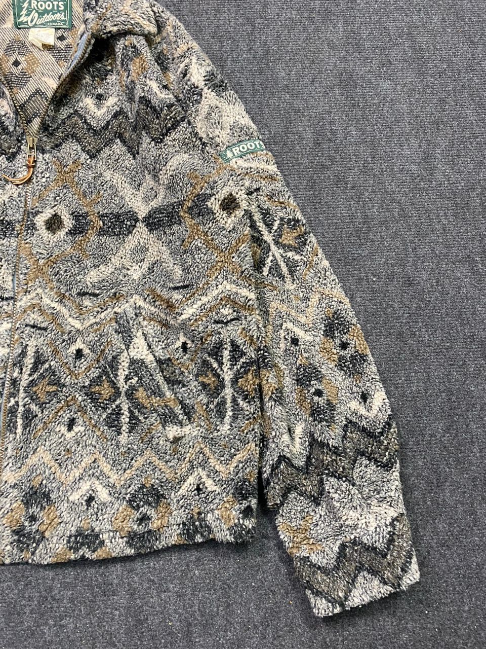 Roots Roots Deep Pile Fleece Geometrical Outdoor Jacket Size US M / EU 48-50 / 2 - 2 Thumbnail