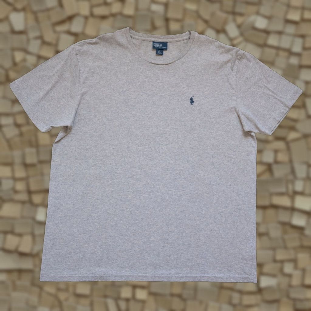 Ralph Lauren VINTAGE RALPH LAUREN POLO T SHIRT Gray XL 90s SINGLE STITCH CREW NECK Cotton Mens Gray Size US XL / EU 56 / 4 - 1 Thumbnail