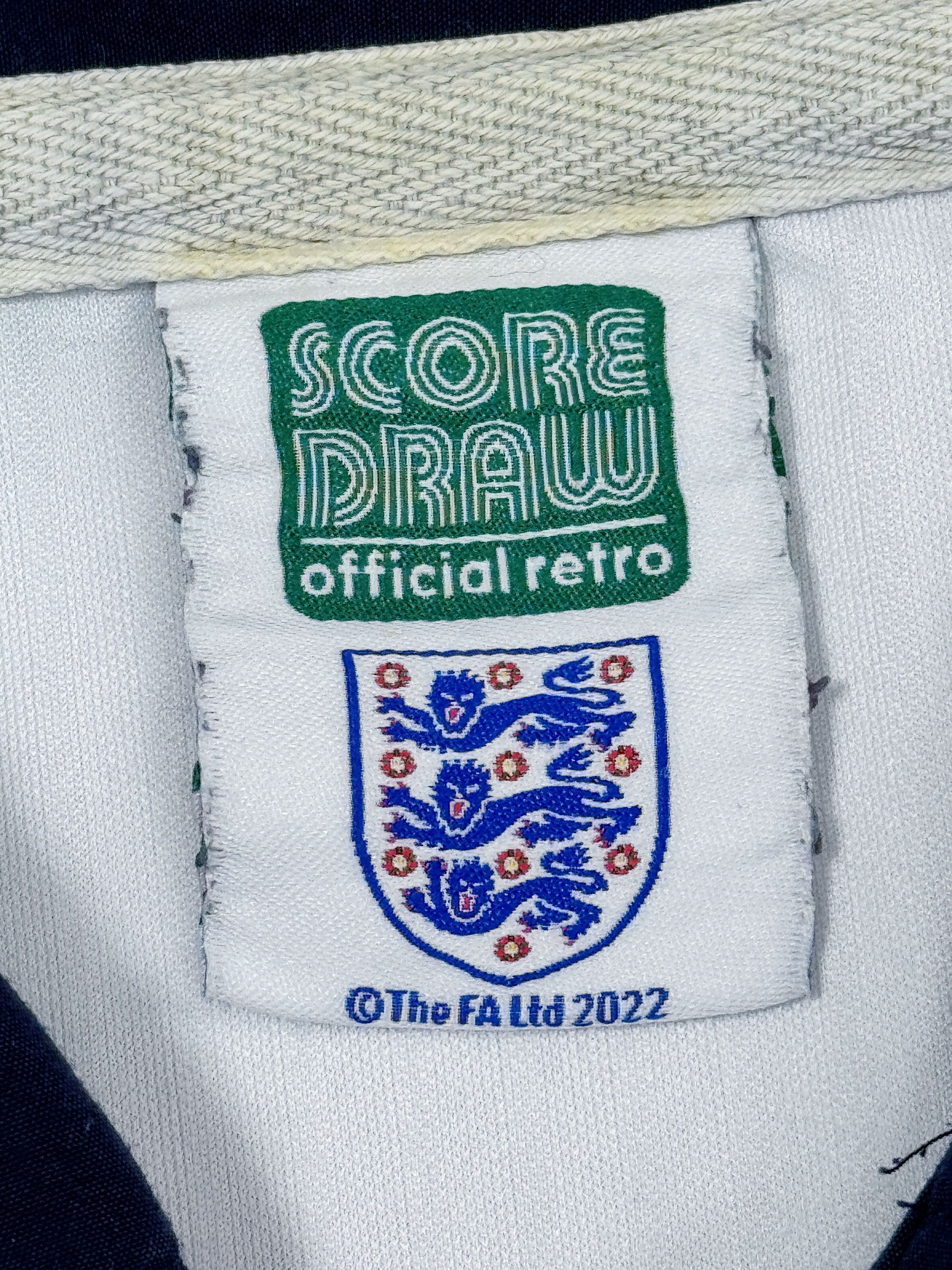 Vintage 1997 - 1999 England Home Football Shirt by Score Draw Size US L / EU 52-54 / 3 - 8 Thumbnail