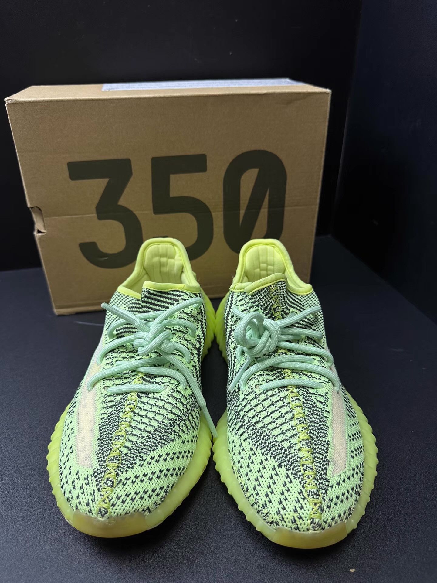 Yeezy Yeezy 350 Black Green Ｑ20 Size US 5.5 / EU 38 - 2 Thumbnail