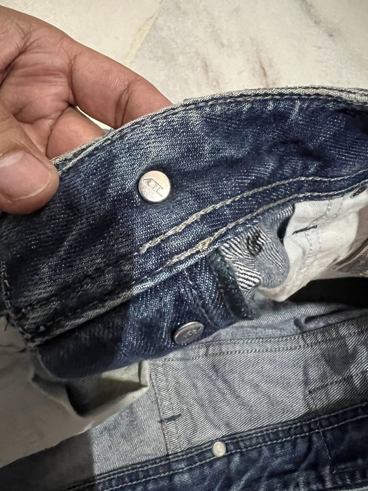 Diesel × If Six Was Nine 🌈Baggy🌈Vintage Diesel Industry Distress Jean Size US 35 - 16 Thumbnail