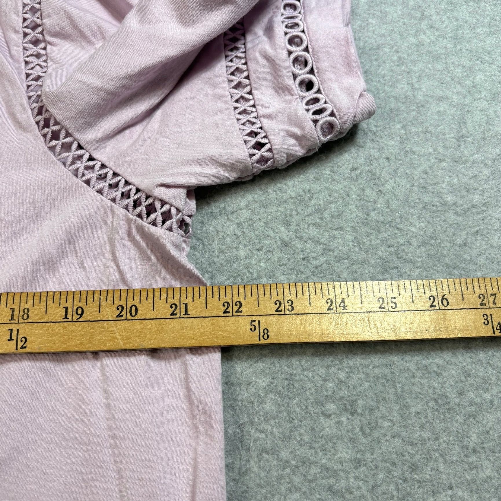 Ann Taylor Ann Taylor Shirt Womens XL Pink Eyelet Puff Sleeve Cotton Boho Top Size XL / US 12-14 / IT 48-50 - 6 Thumbnail
