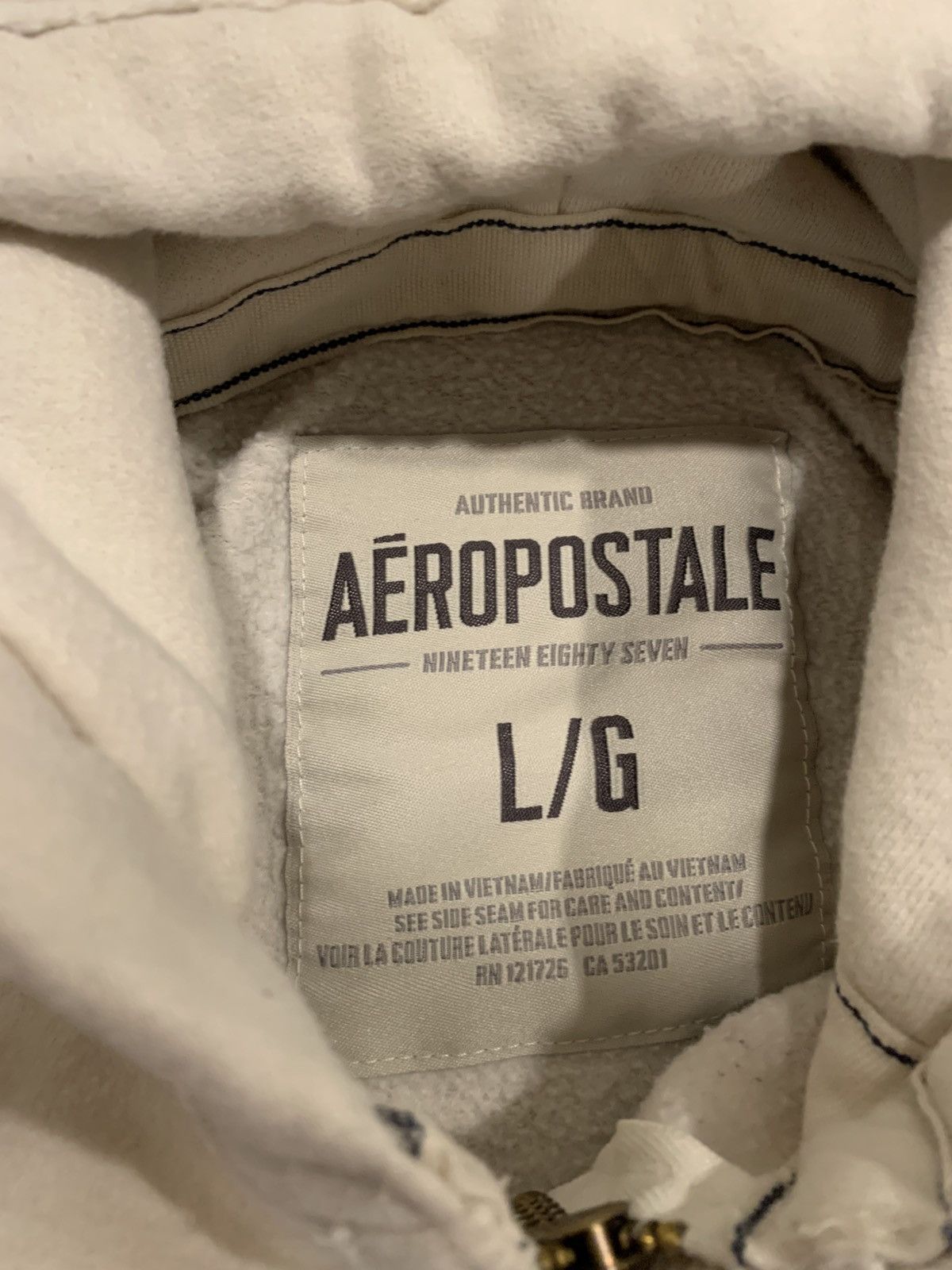 Aeropostale early 2000”s aeropostale blue striped hoodie Size US L / EU 52-54 / 3 - 5 Thumbnail