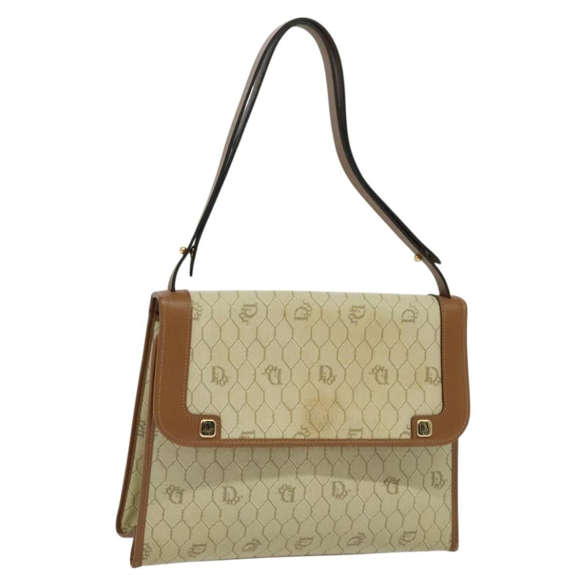 Dior Christian Dior Vintage Honeycomb Shoulder Bag Canvas and Leather Size ONE SIZE - 1 Thumbnail