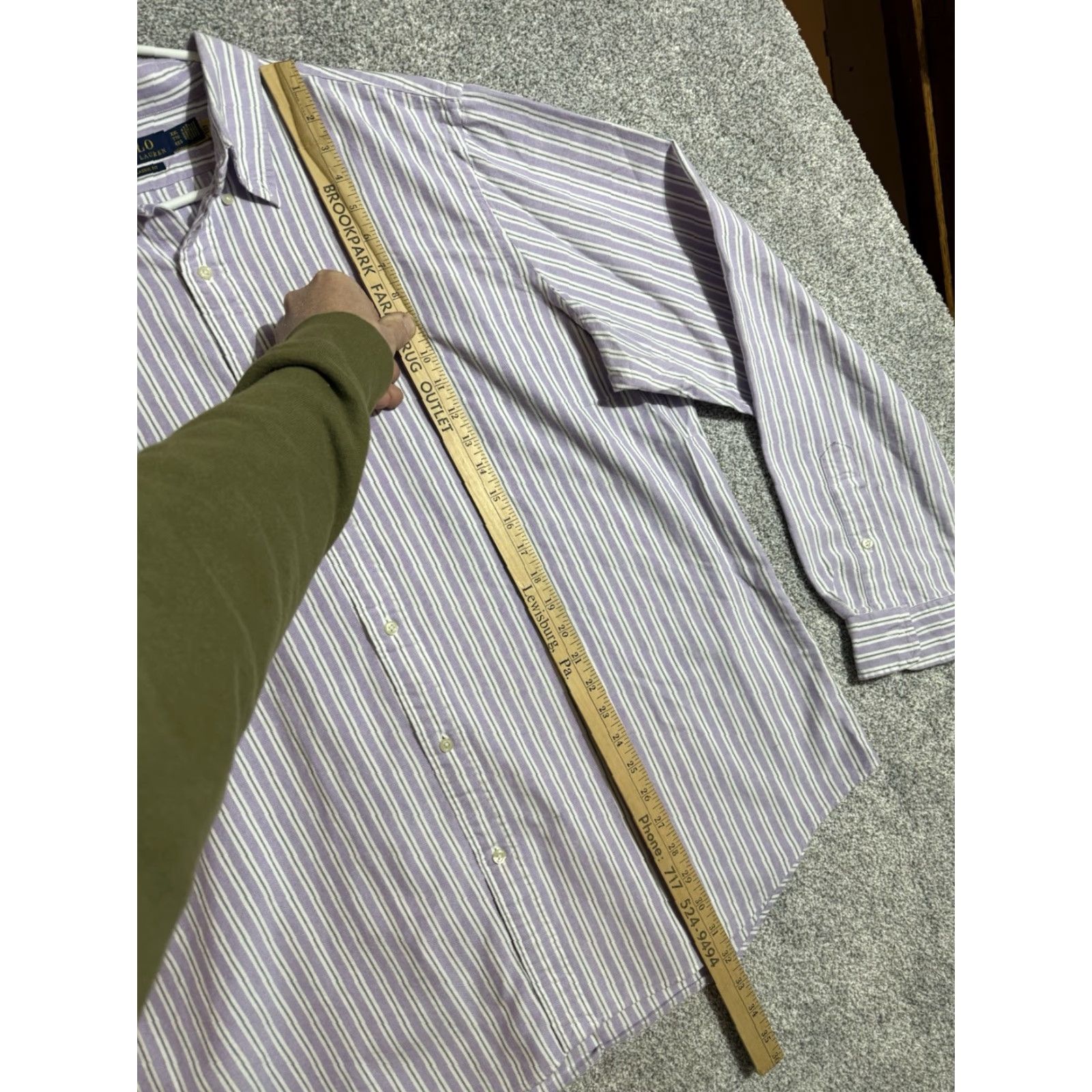 Polo Ralph Lauren Polo Ralph Lauren Shirt Button Down Mens XXL Classic Fit Striped Oxford Pastel Purple Easter Preppy Mens Size US XXL / EU 58 / 5 - 6 Thumbnail