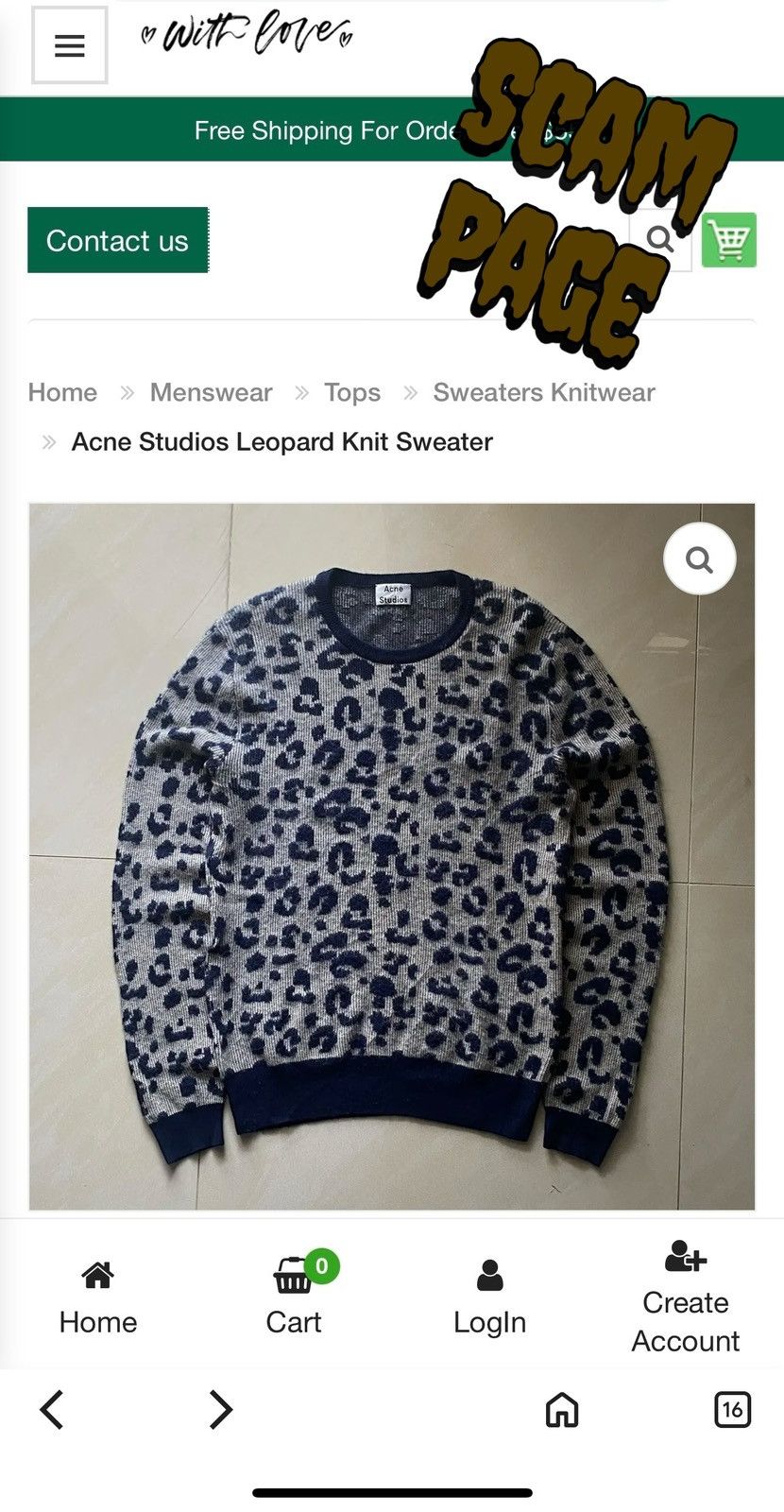 Acne Studios Acne Studios Leopard Knit Sweater Size US S / EU 44-46 / 1 - 8 Thumbnail