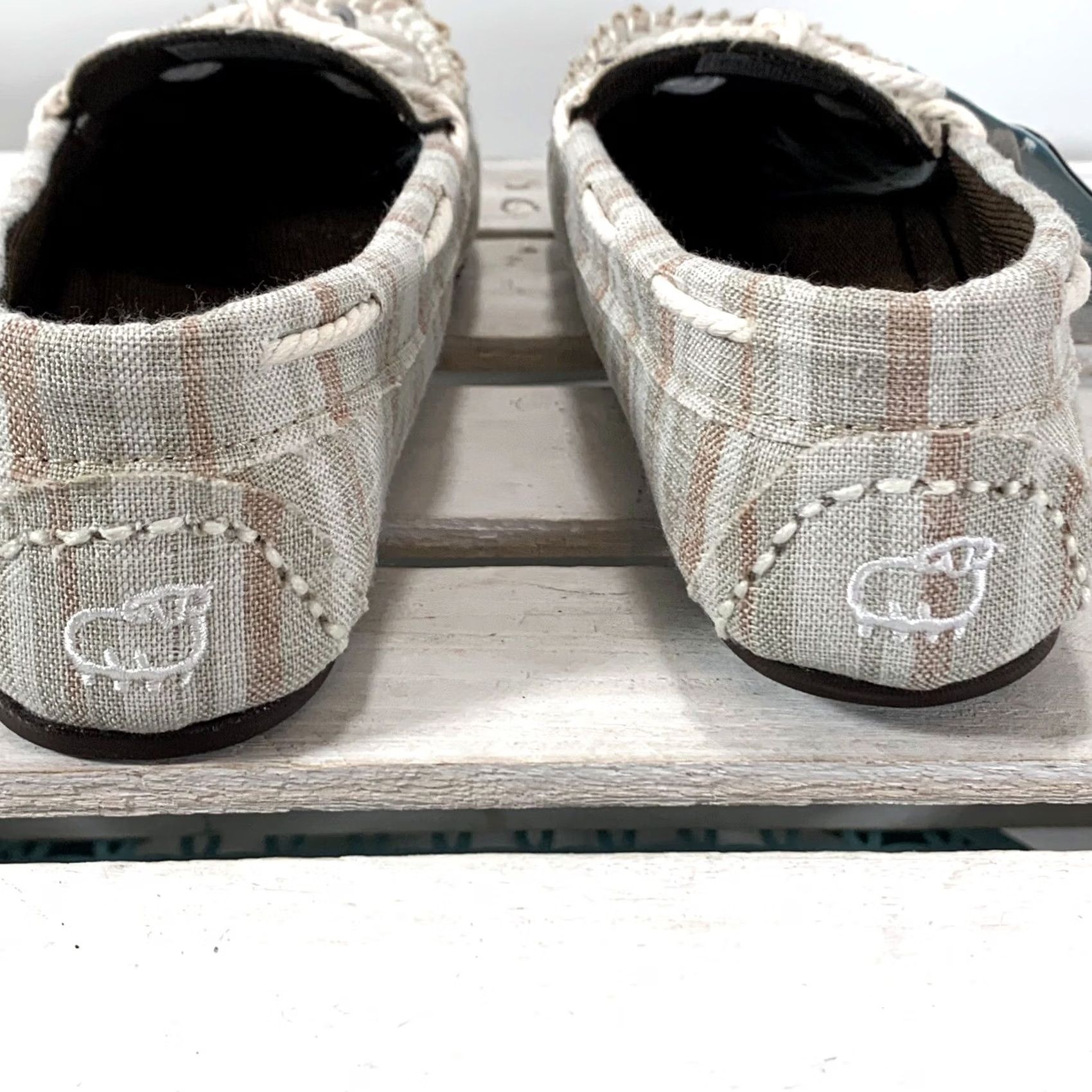 Vintage Lamo Sabrina Moc II Moccasins Beige Stripe Size 6 NEW Womens Shoes Beig e Stripe Moccasin Casual Classic Modern Vintage: No Size ONE SIZE - 5 Thumbnail