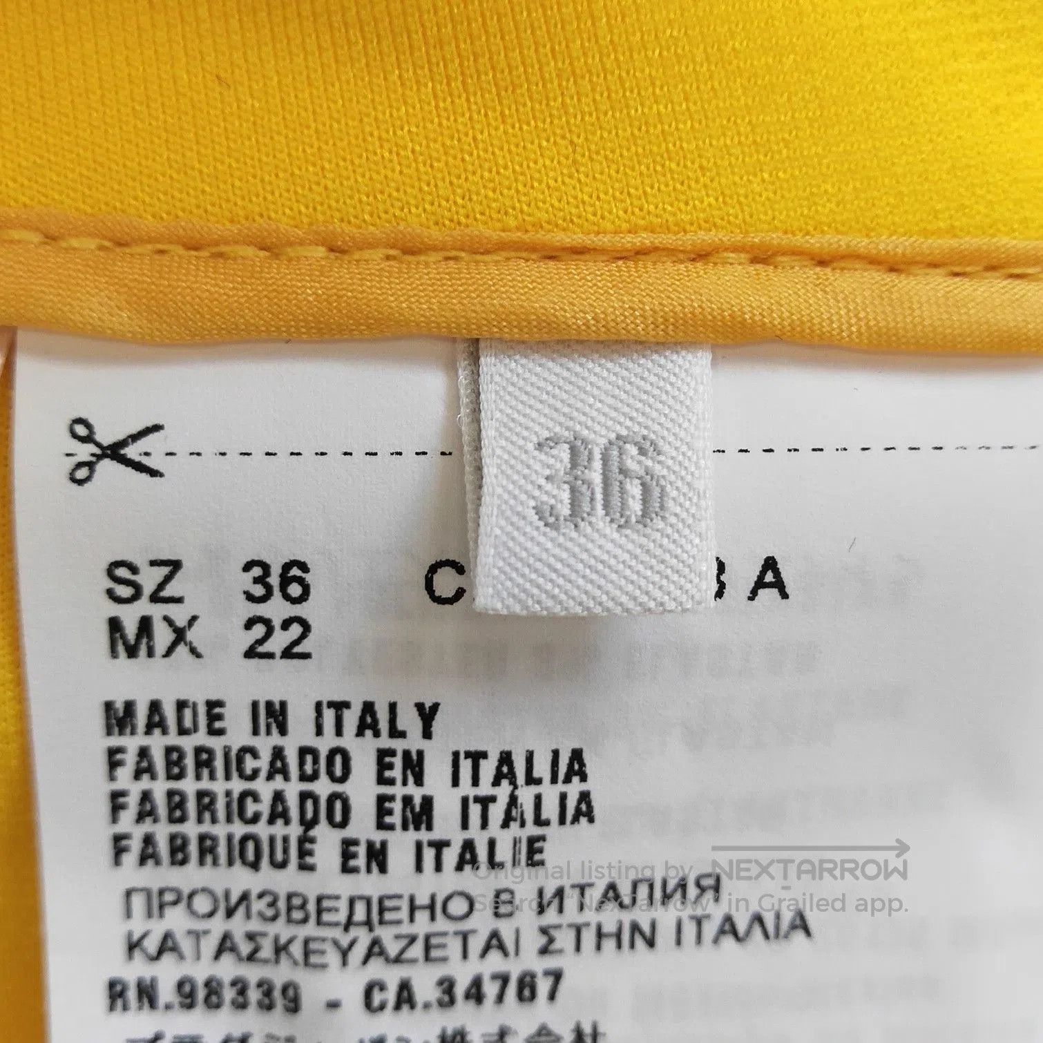 Prada Prada Yellow Logo Ruffle Hem Skirt . Size 35" - 6 Thumbnail